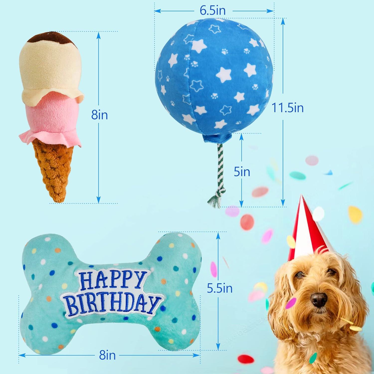 Juguetes de Cumpleaños para Perros Prime Pets - Set de 3