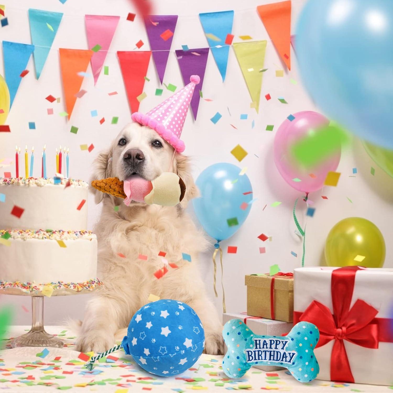 Juguetes de Cumpleaños para Perros Prime Pets - Set de 3