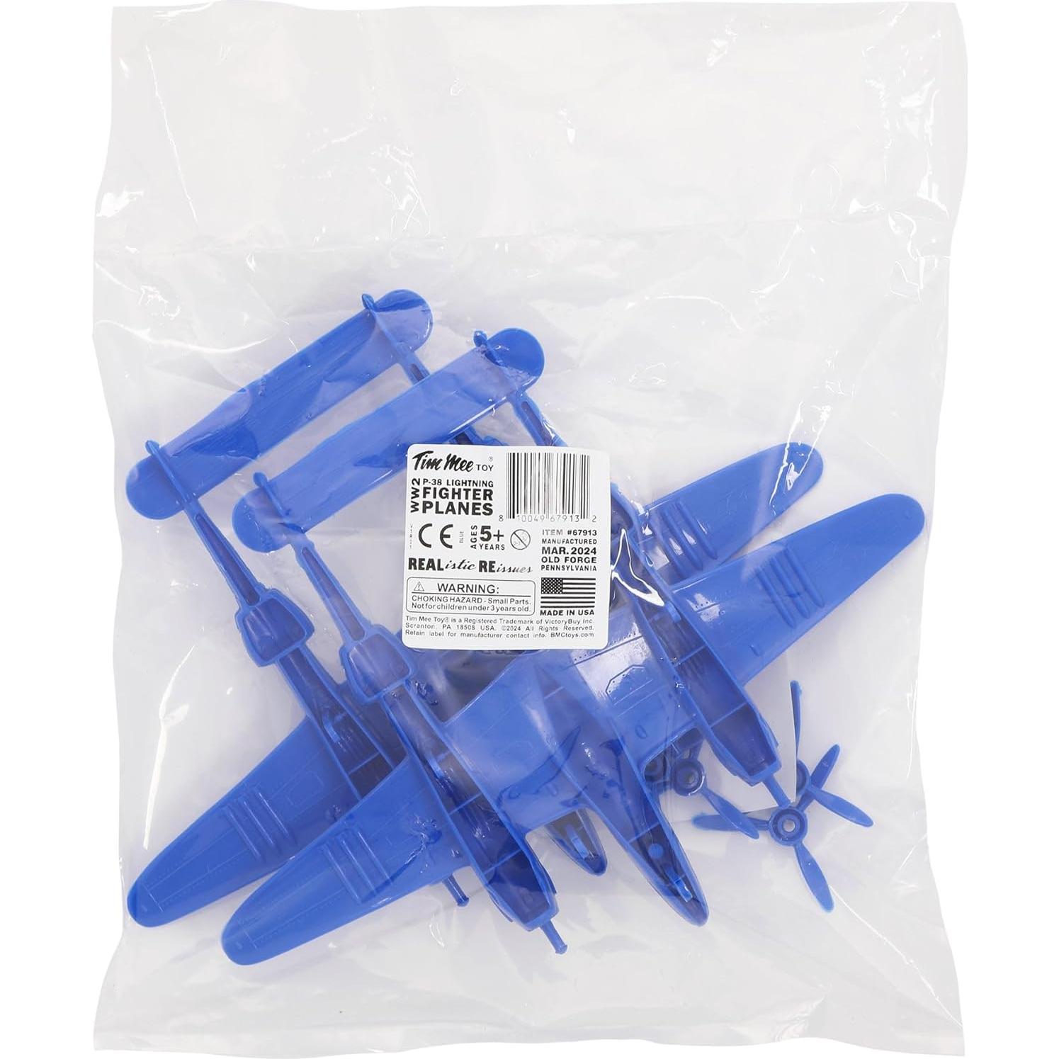 Aviones de Combate TimMee P-38 Lightning Azul 2 Piezas
