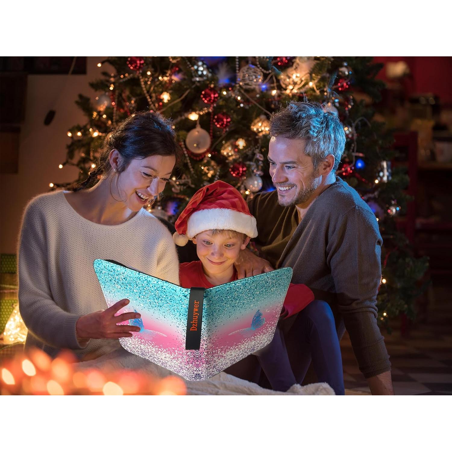 Carpeta de Cartas Coleccionables Dzhuywer 4 Bolsillos Rosa Azul