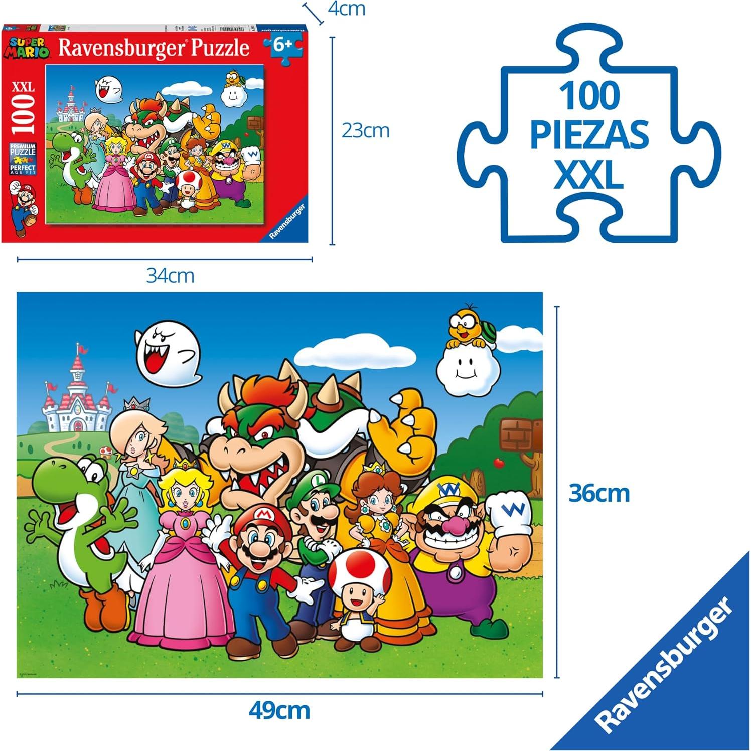 Rompecabezas XXL 100 Piezas Super Mario Ravensburger 49x36cm