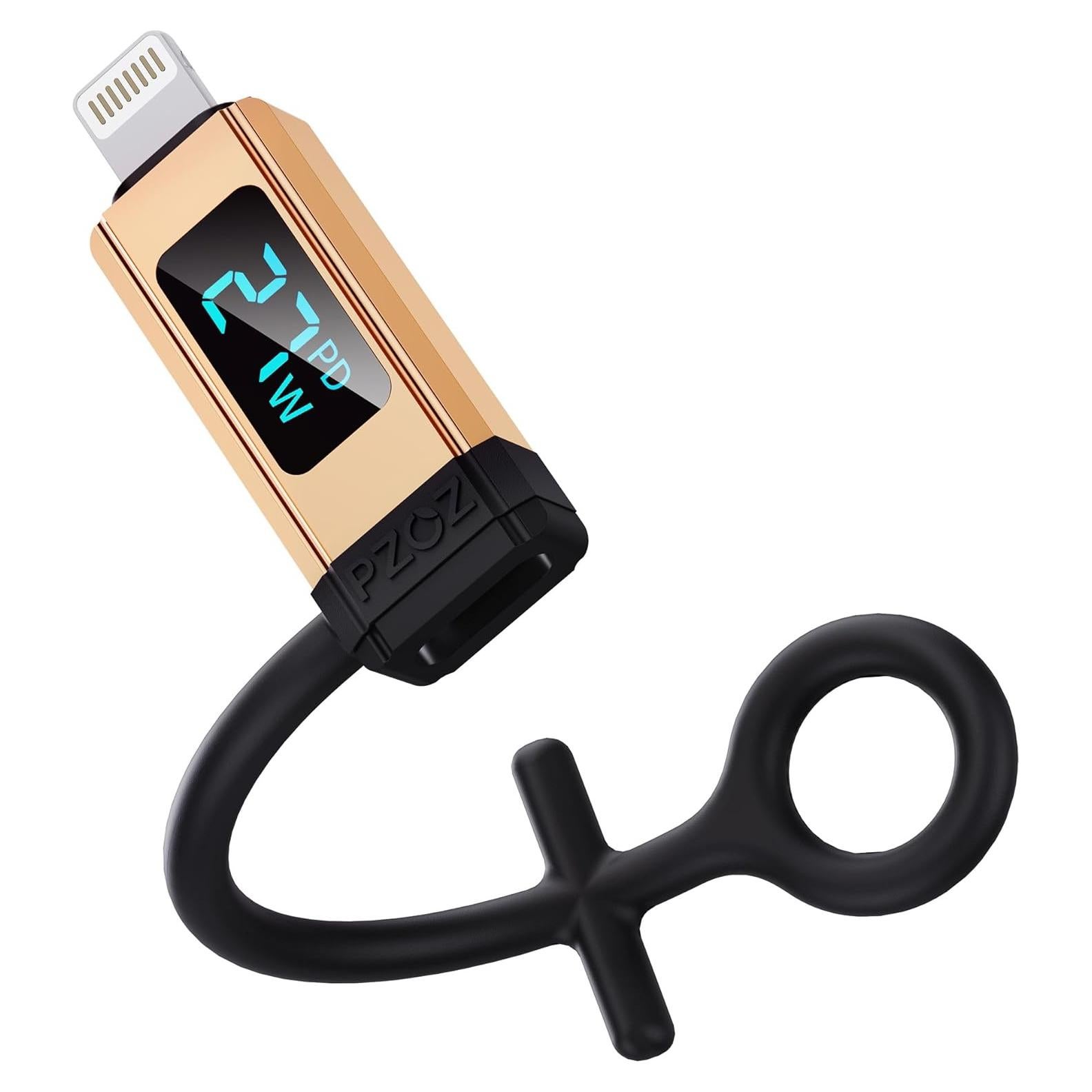 Adaptador USB C a Lightning PZOZ 27W con Pantalla LED