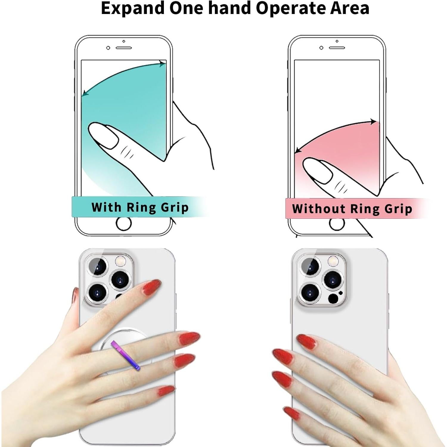 Soporte de Anillo Transparente TACOMEGE 3.81 cm Rotatable