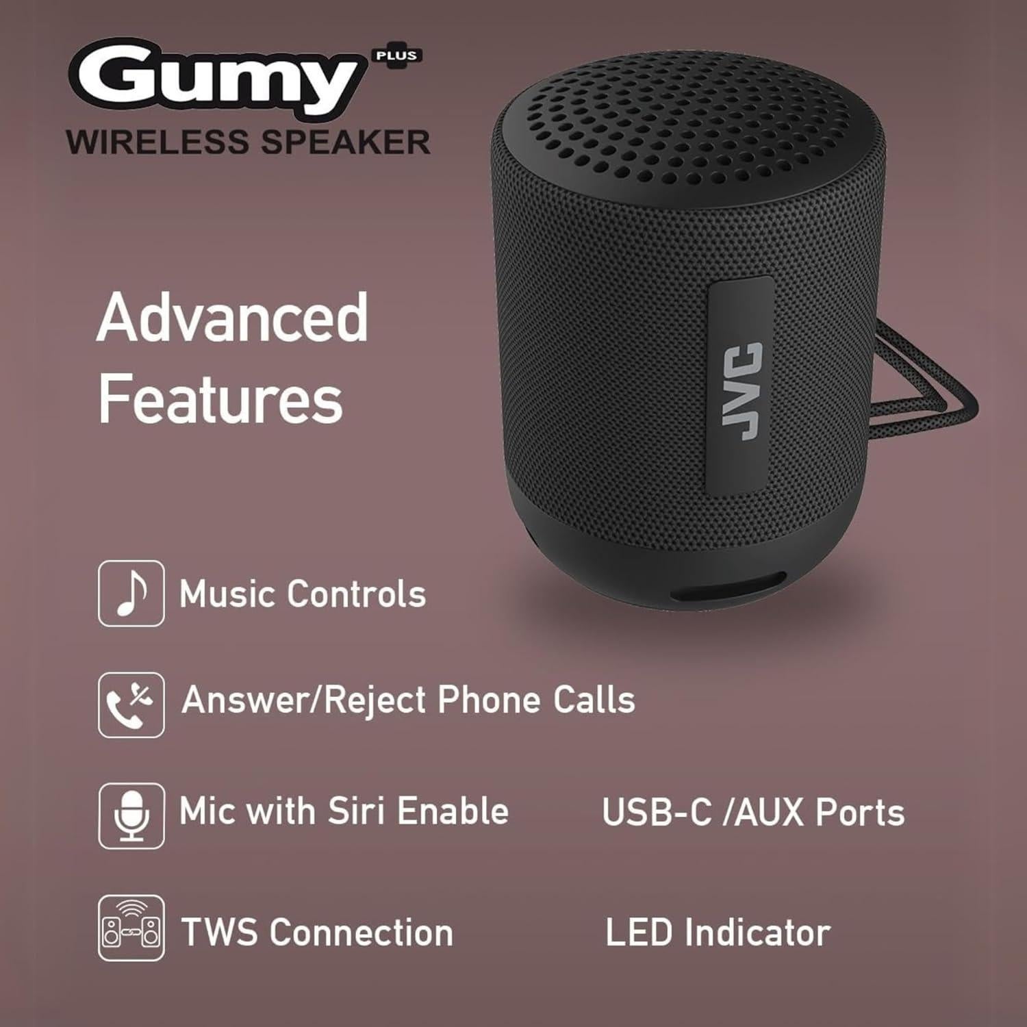 Altavoz Bluetooth JVC Gumy SPSG2BT - Portátil, 16h Batería, IPX4