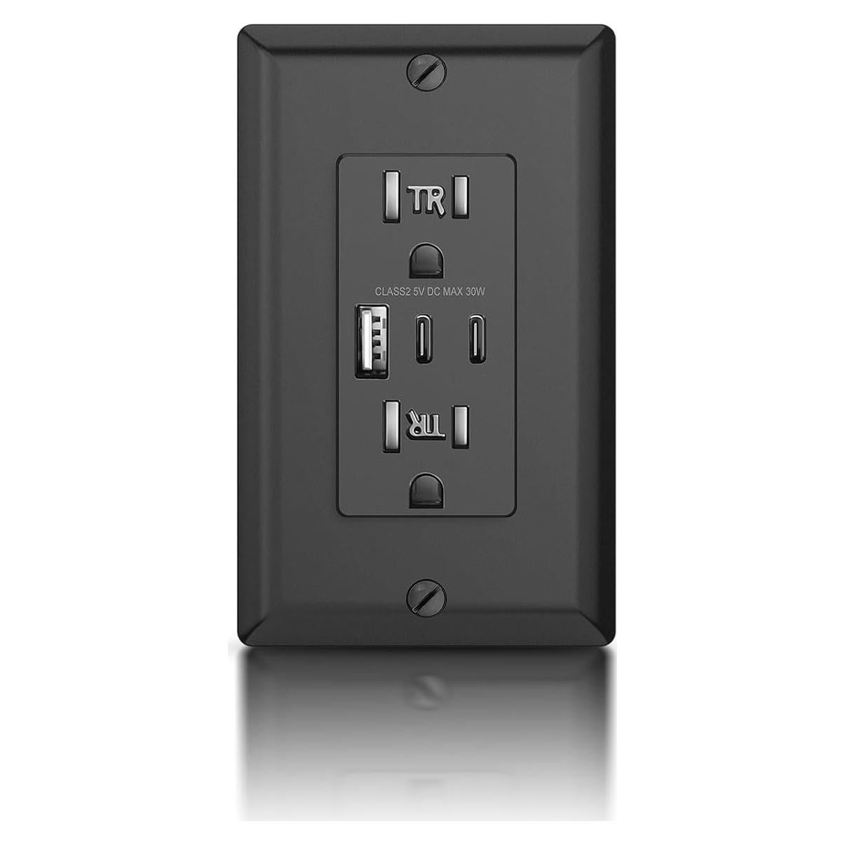Enchufe de pared USB 3 puertos ALASTECH 15A 30W negro