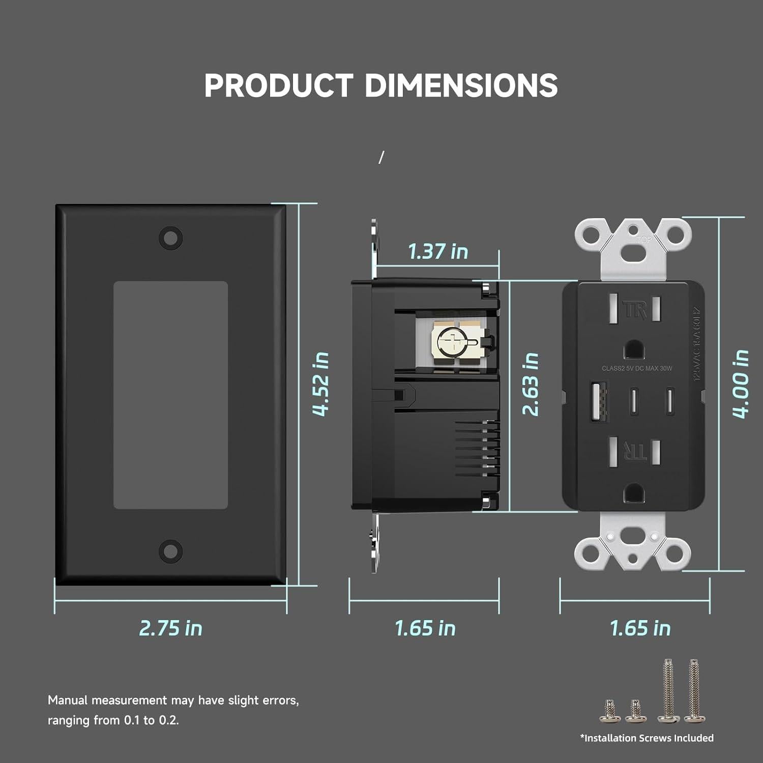 Enchufe de pared USB 3 puertos ALASTECH 15A 30W negro