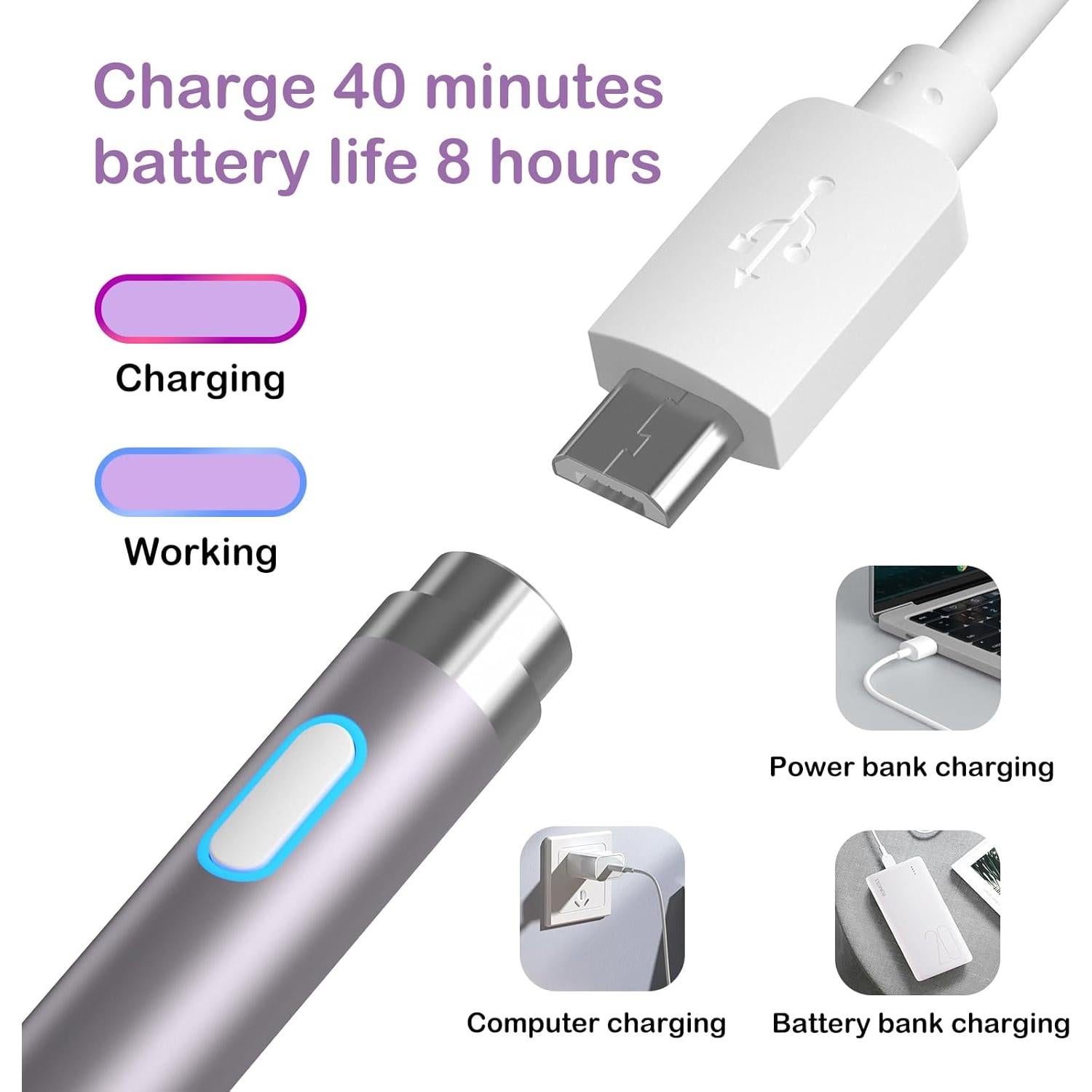 Bolígrafo Estilográfico Universal EFLLVSD Táctil Púrpura