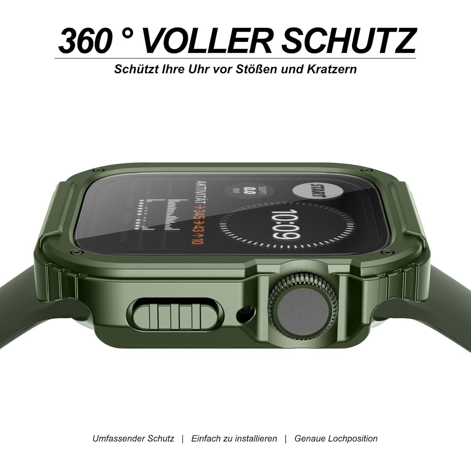 Funda Resistente Recoppa para Apple Watch 38mm Verde Militar