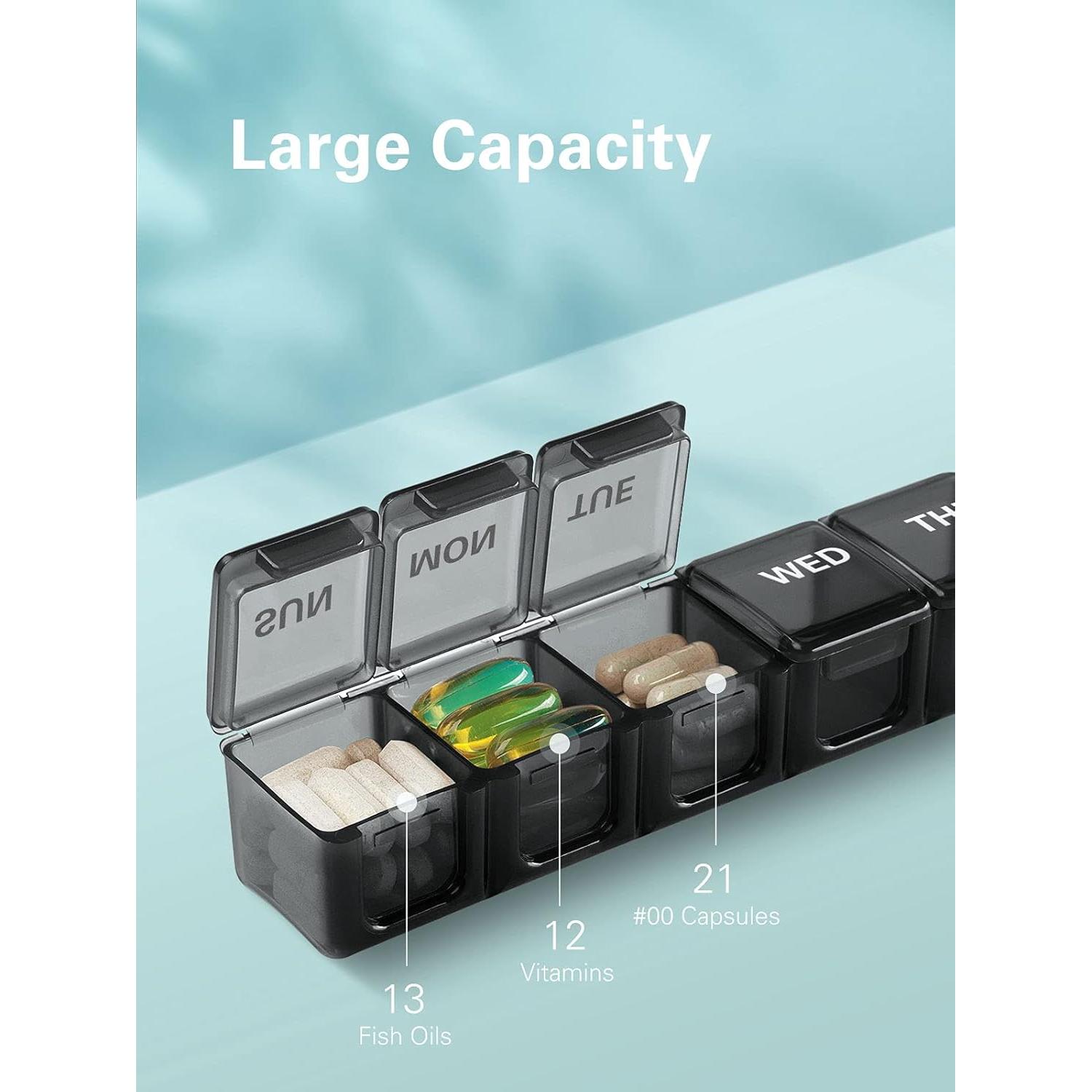 Organizador de Pastillas Semanal Sukuos Extra Grande 7 Días