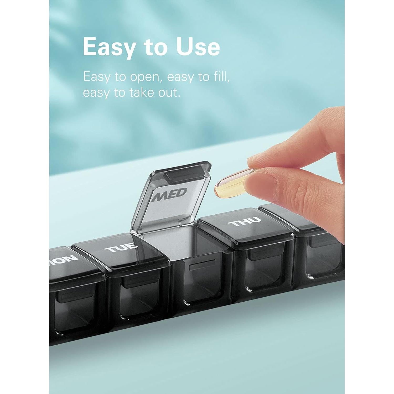 Organizador de Pastillas Semanal Sukuos Extra Grande 7 Días