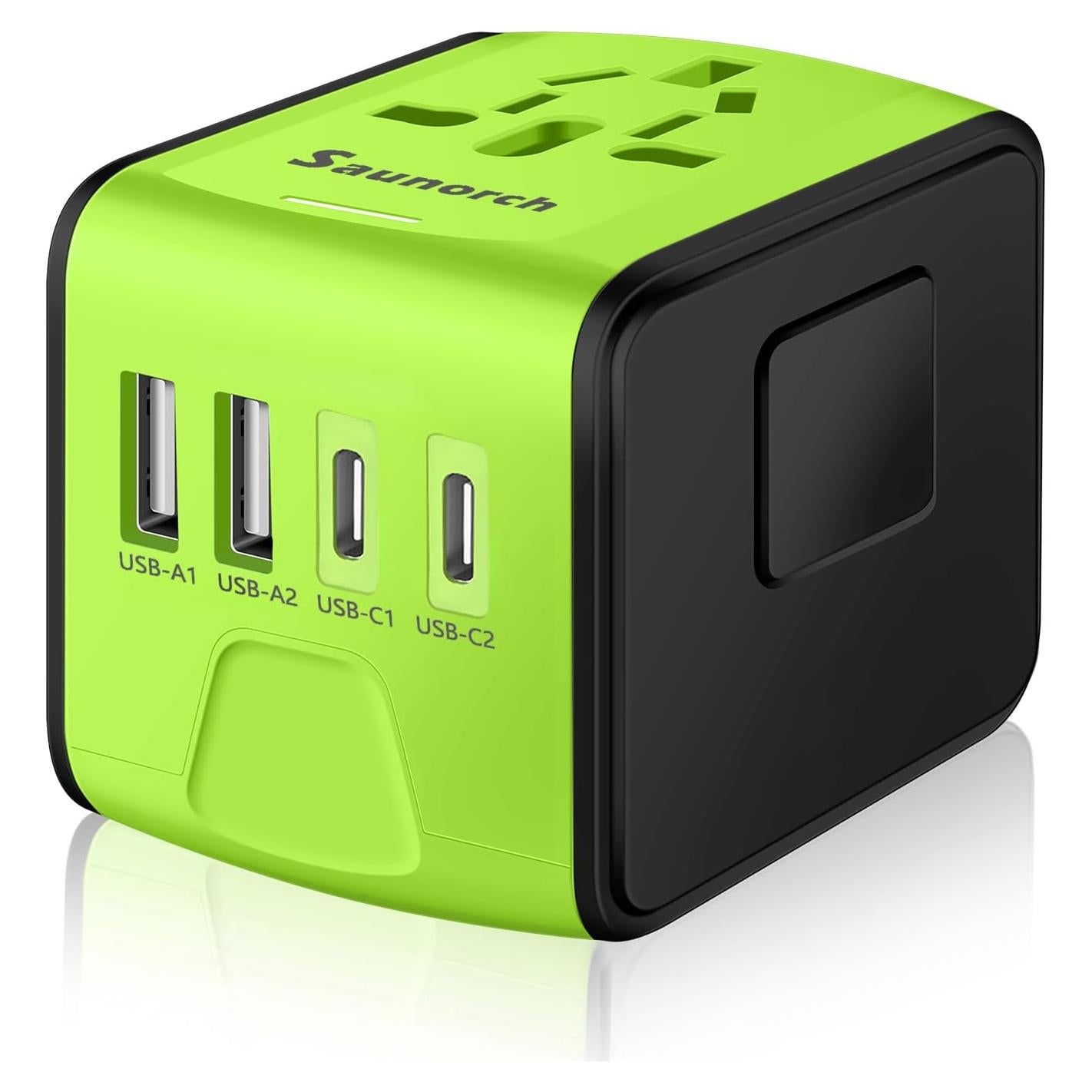 Adaptador de Viaje Universal SAUNORCH 5 en 1 2xUSB-C 2xUSB-A