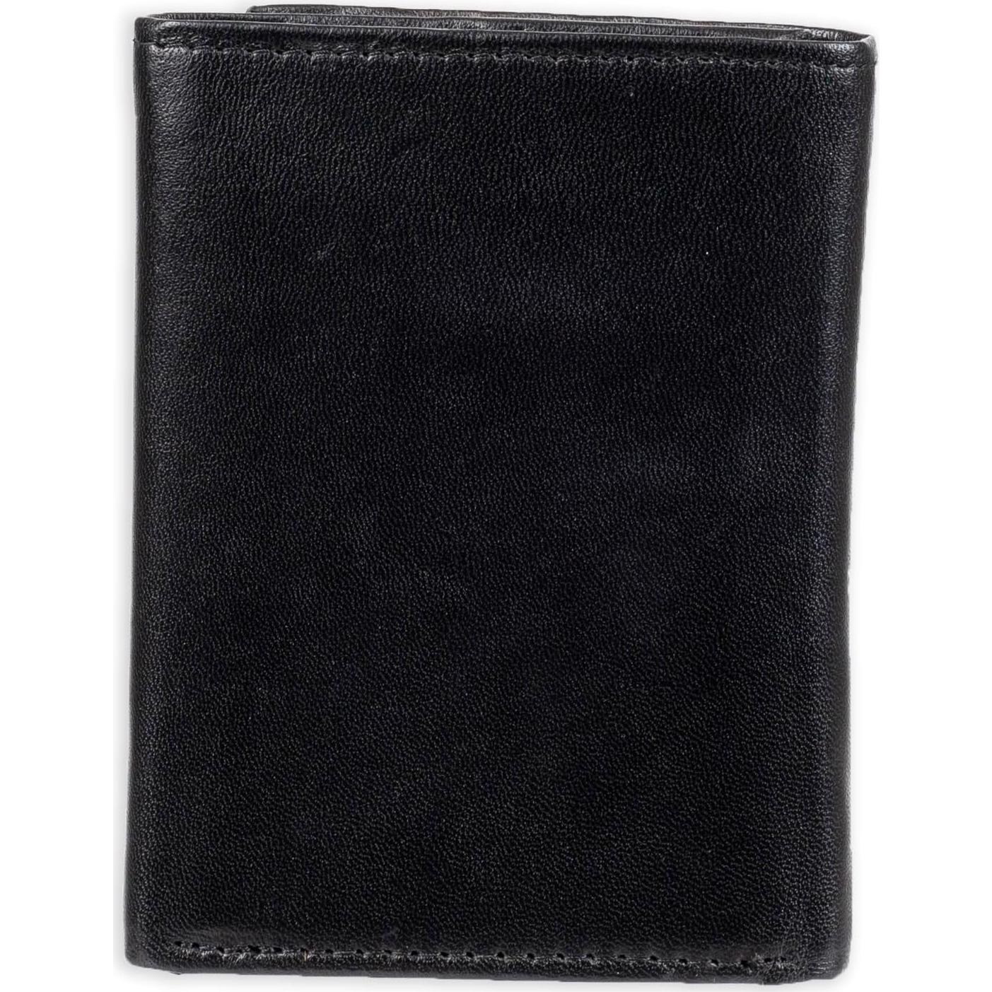 Billetera Kenneth Cole Hombre Piel RFID Trifold Slim Negra