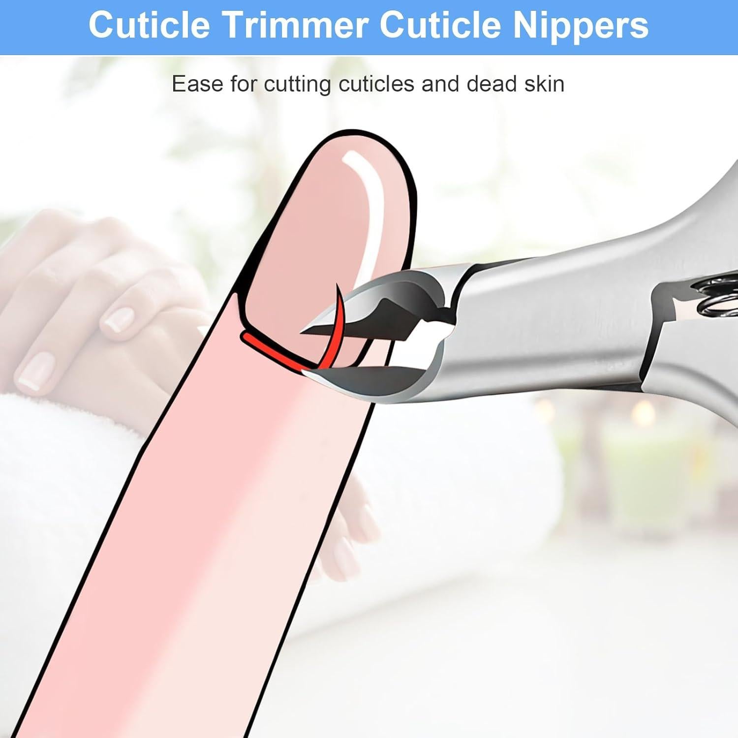 Cortador de Cutículas CGBE con Mango Antideslizante - Blanco