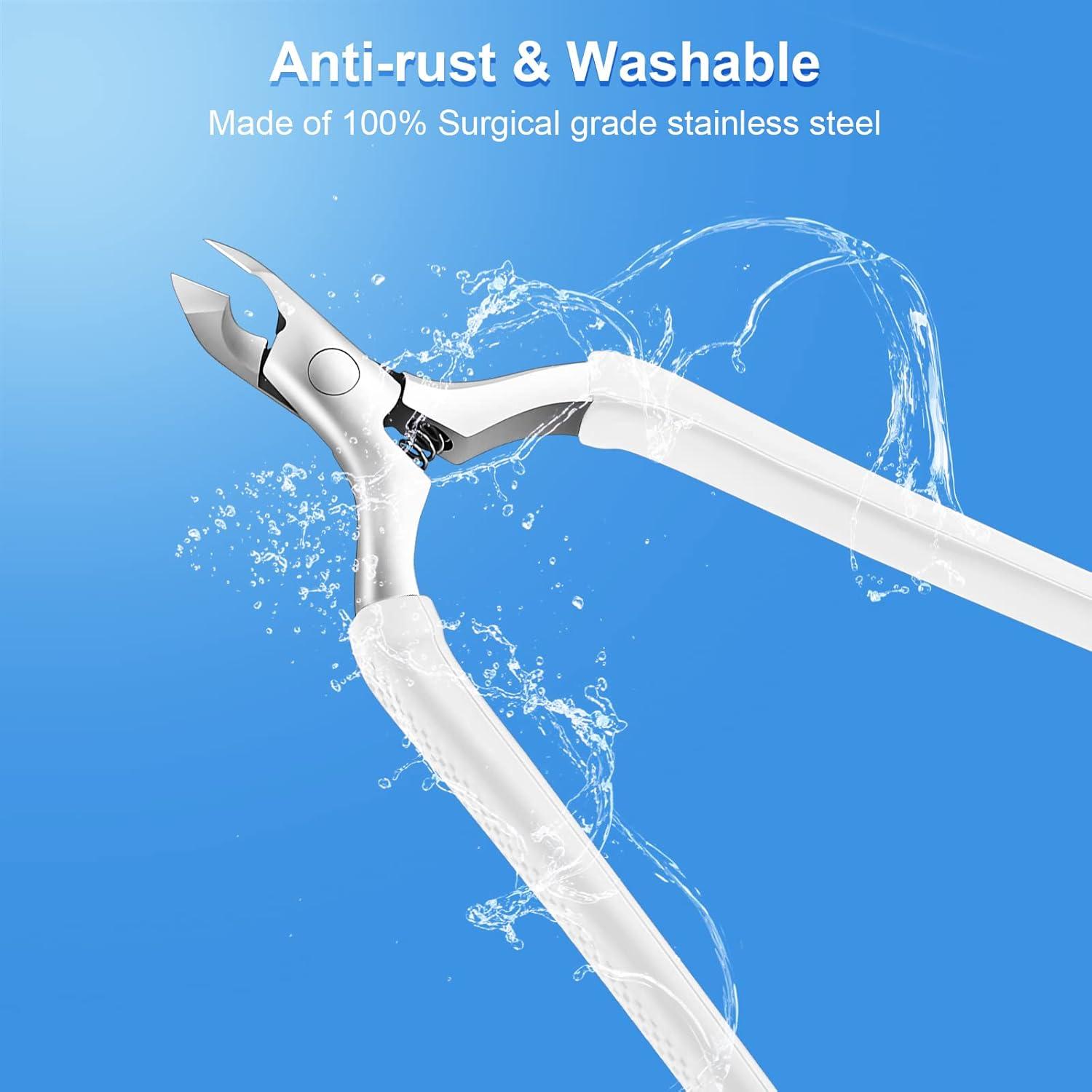 Cortador de Cutículas CGBE con Mango Antideslizante - Blanco