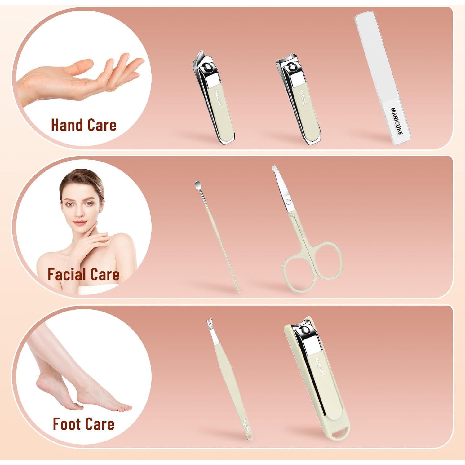 Juego de Cortauñas 7 Piezas SHANCHAHUA Acero Inoxidable