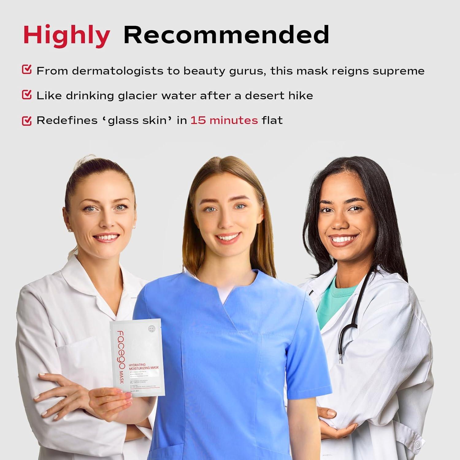 Mascarilla Facial de Colágeno Facego - Hidratante y Calmante 1 Unidad