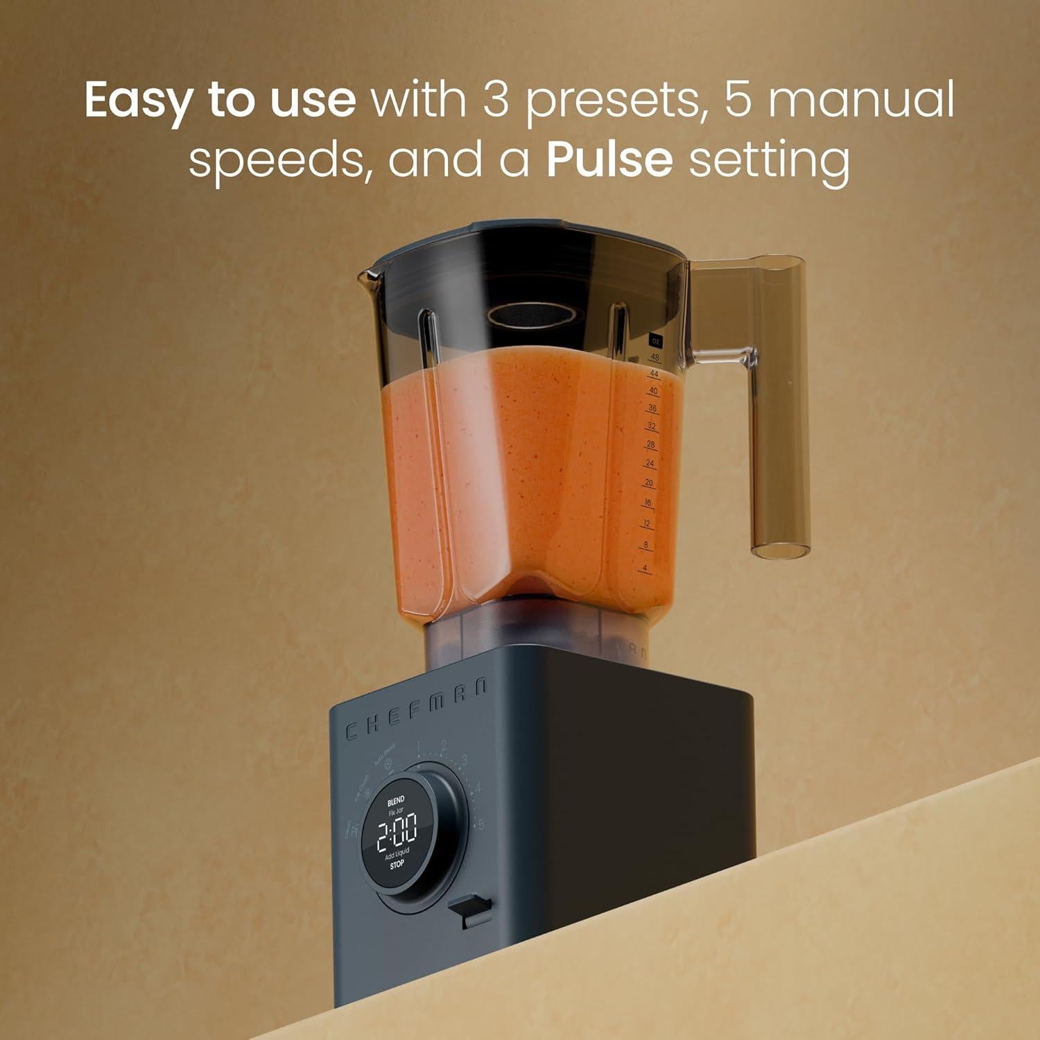 Licuadora Chefman Obliterator 1.32L 1380W con Tarro de Viaje