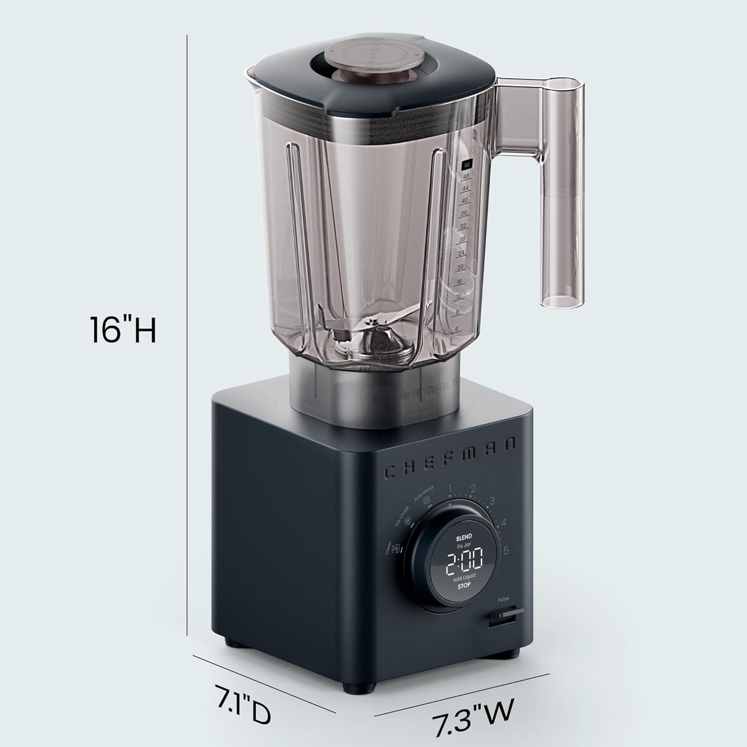 Licuadora Chefman Obliterator 1.32L 1380W con Tarro de Viaje