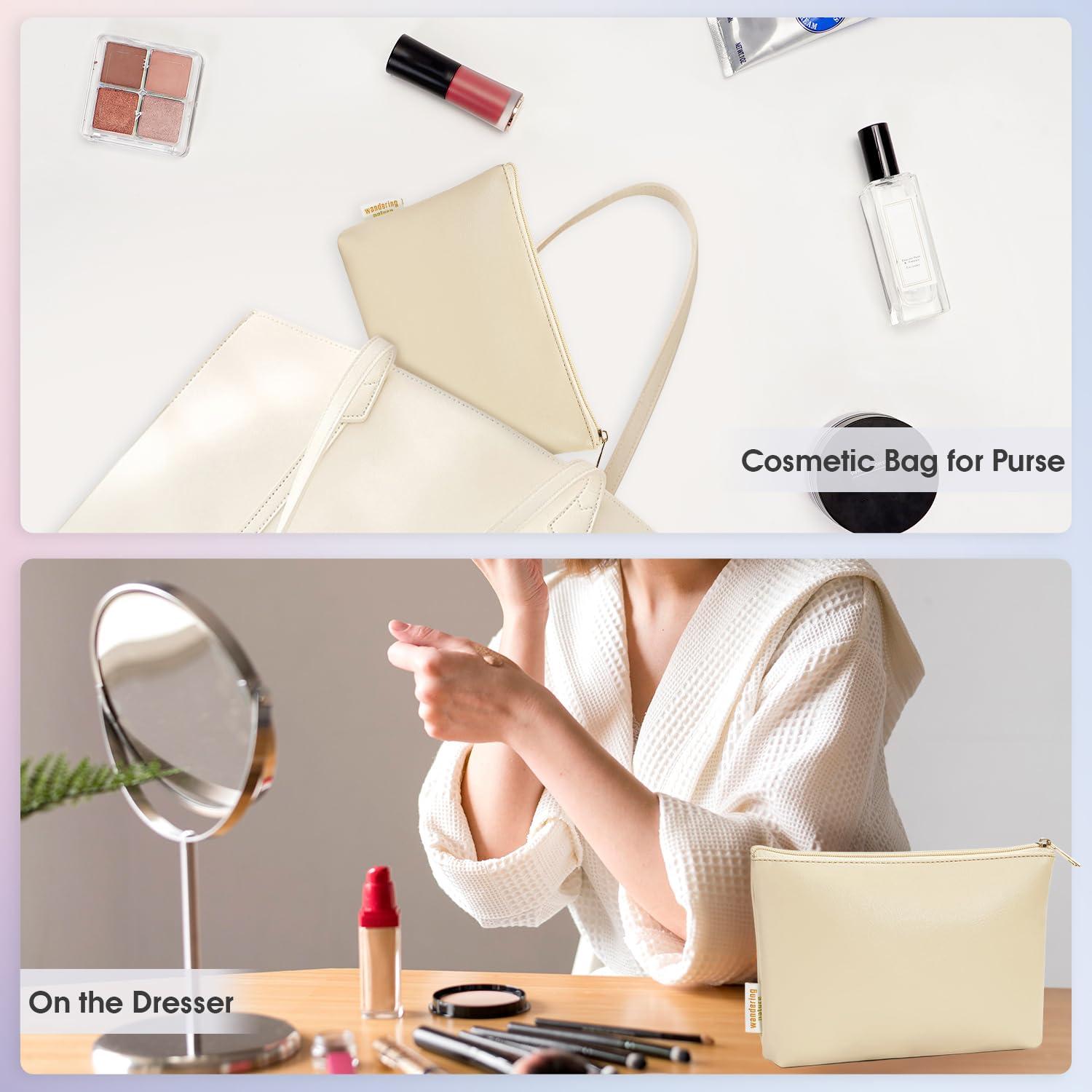 Bolsa de Maquillaje Wandering Nature 2 Paquetes Piel Vegana Beige