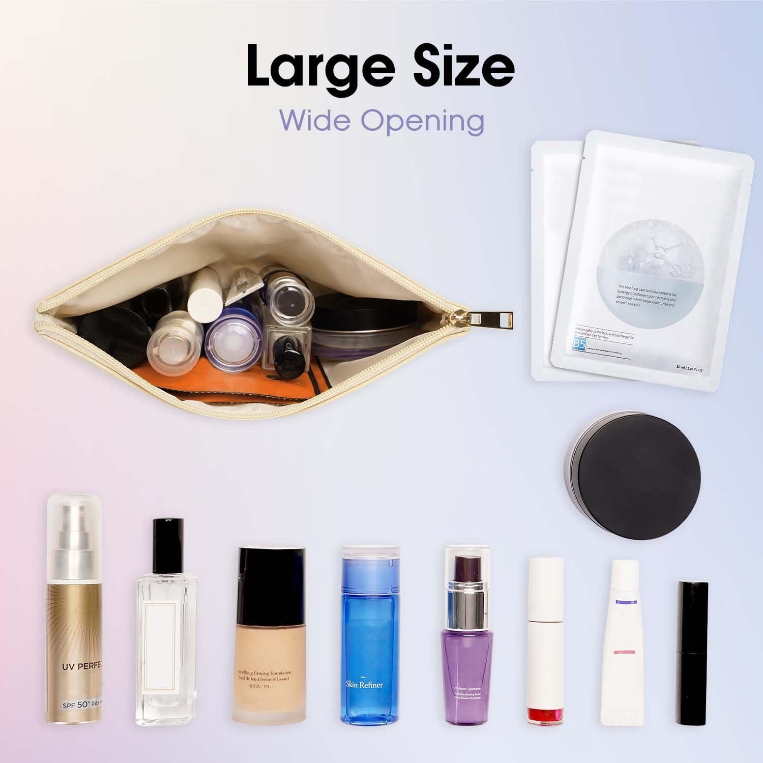 Bolsa de Maquillaje Wandering Nature 2 Paquetes Piel Vegana Beige