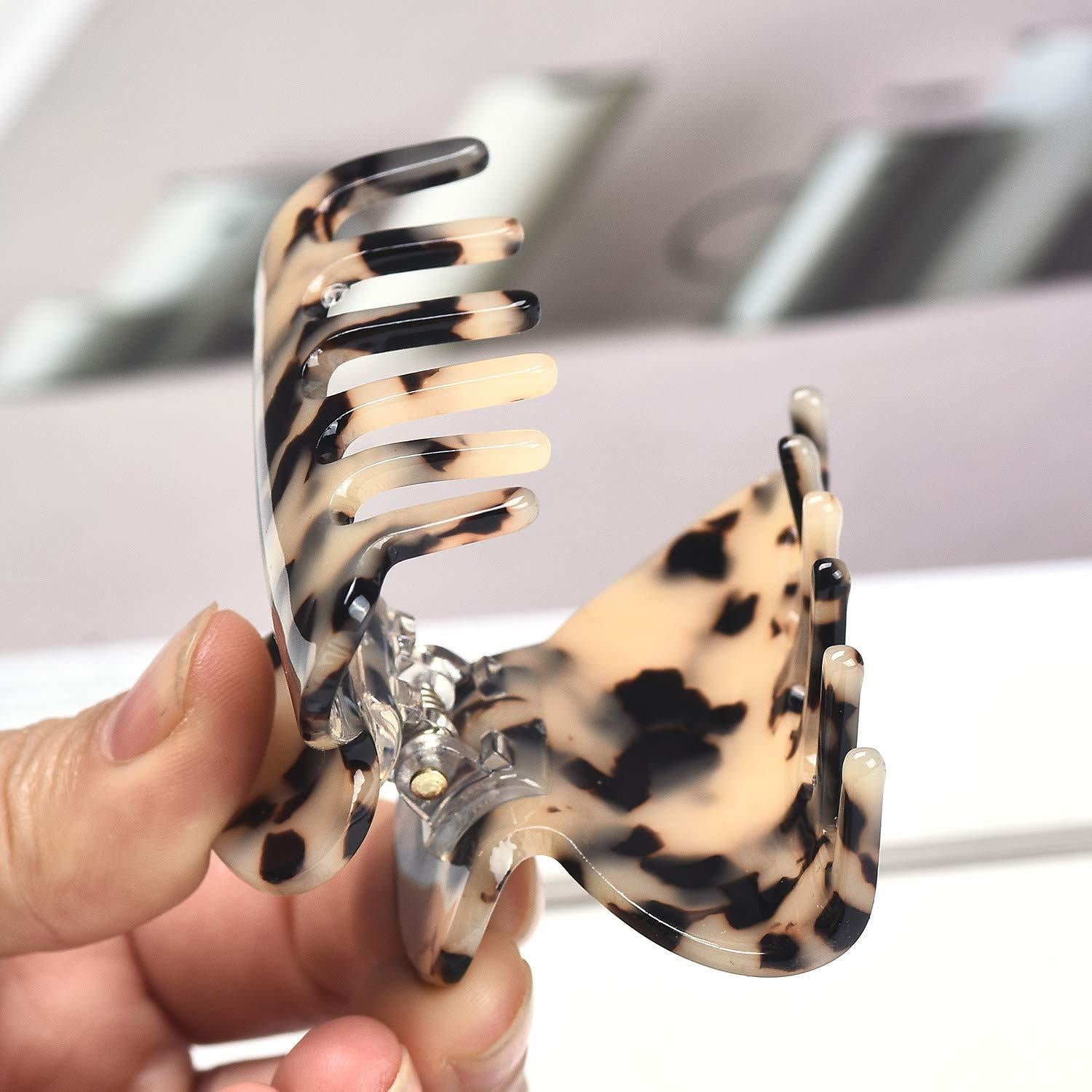 Pinzas de Pelo Medianas Fsmiling Tortuga Acetato 3 Piezas