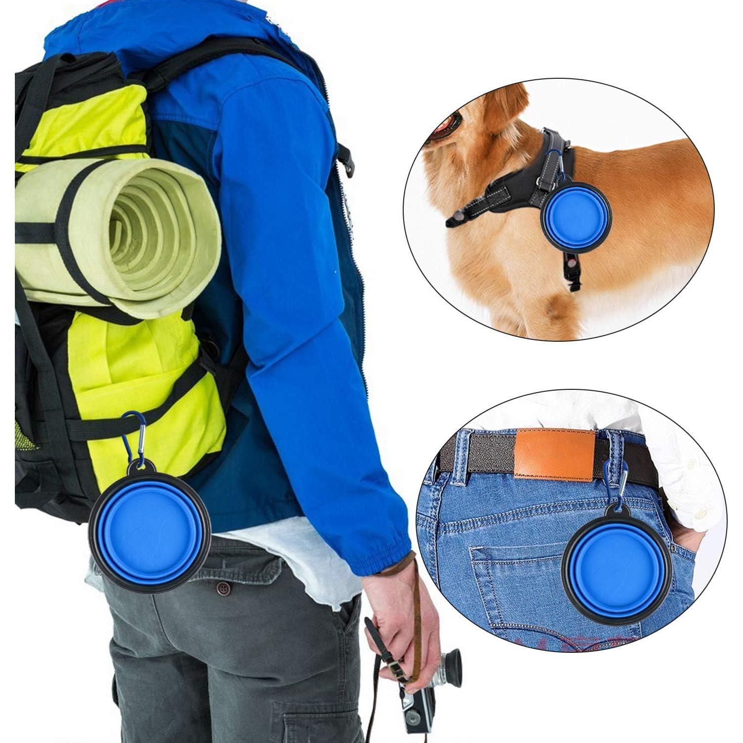 3 Tazones Plegables de Silicona para Perros MXZONE 355 ml