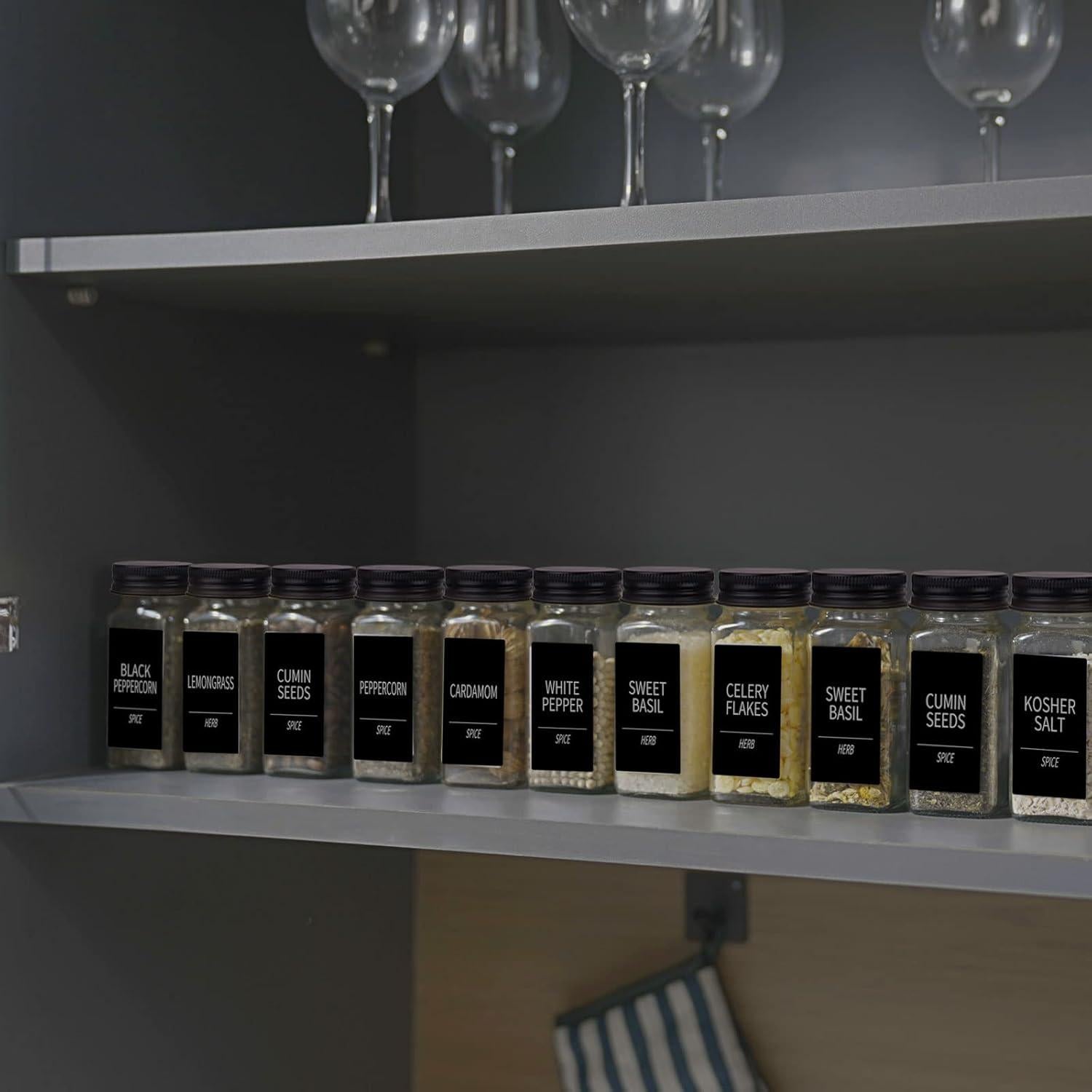 Frascos de Especias Churboro 25 Piezas 118ml con Etiquetas