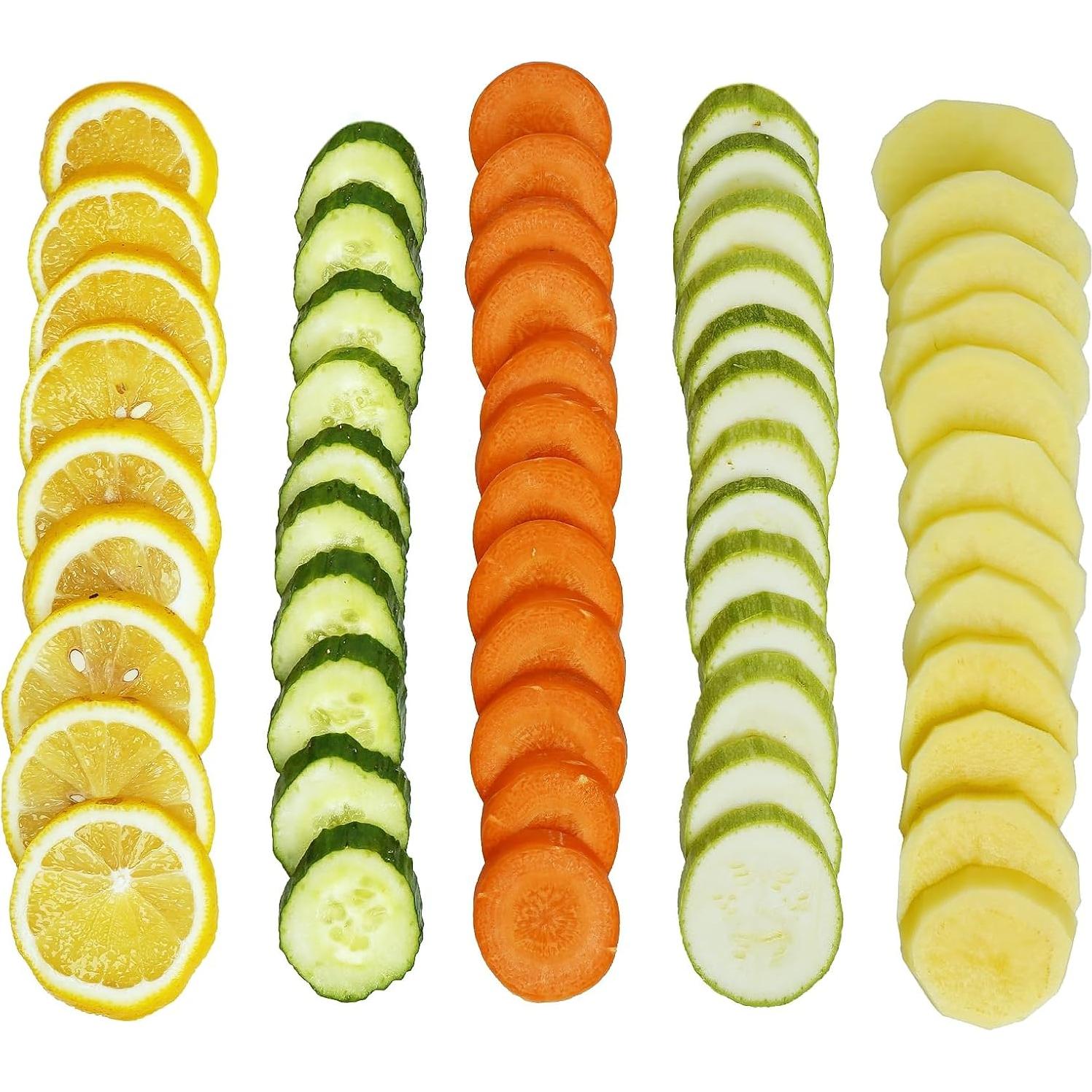 Rebanador Mandolina Manual Jinshome 4 Modos Ajustables Azul