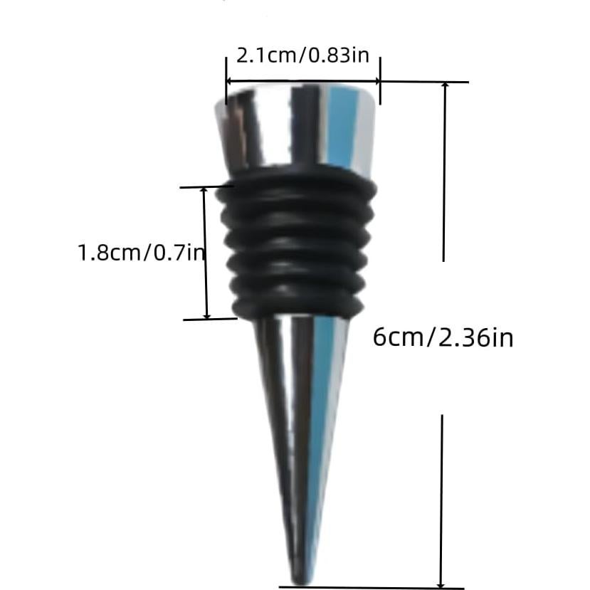 Tapones de vino reutilizables ENLAYER 12 Pcs acero y goma