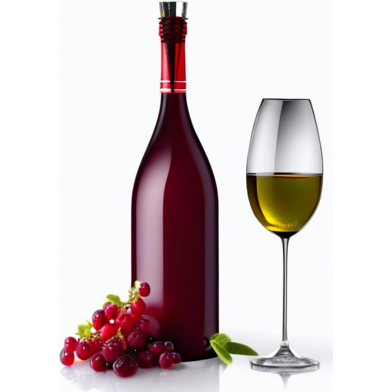 Tapones de vino reutilizables ENLAYER 12 Pcs acero y goma