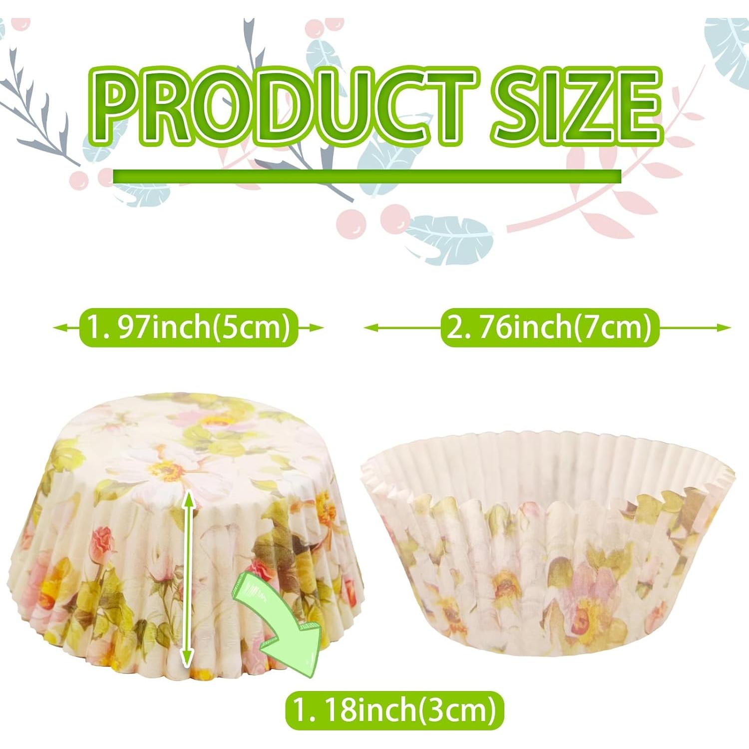 Forros de Cupcake Florales Starfa 400 Unidades Albaricoque