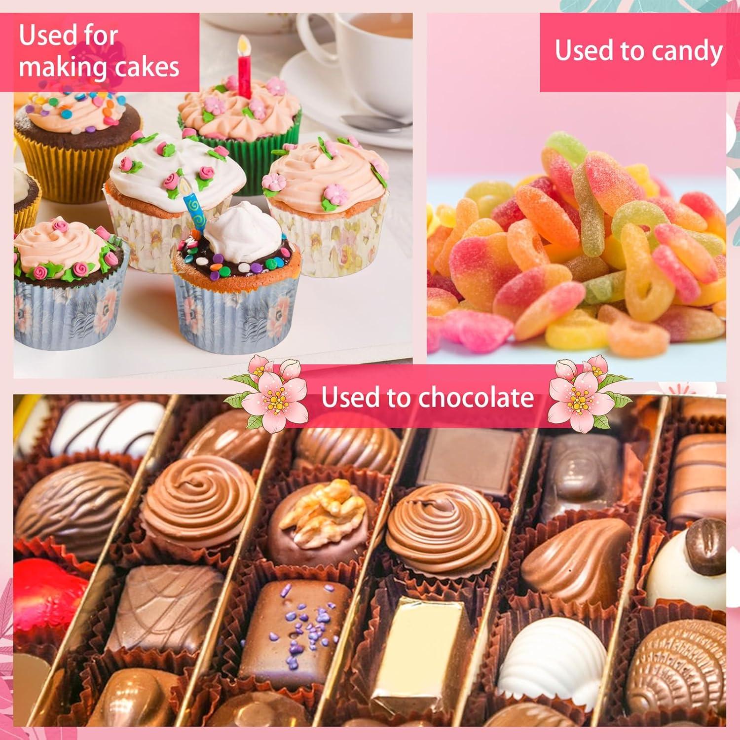 Forros de Cupcake Florales Starfa 400 Unidades Albaricoque