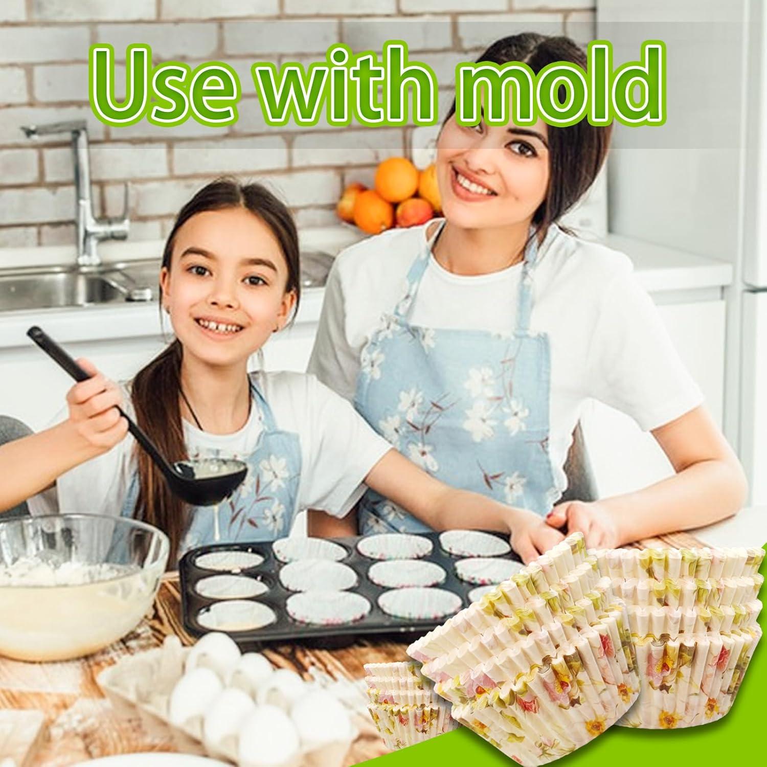 Forros de Cupcake Florales Starfa 400 Unidades Albaricoque