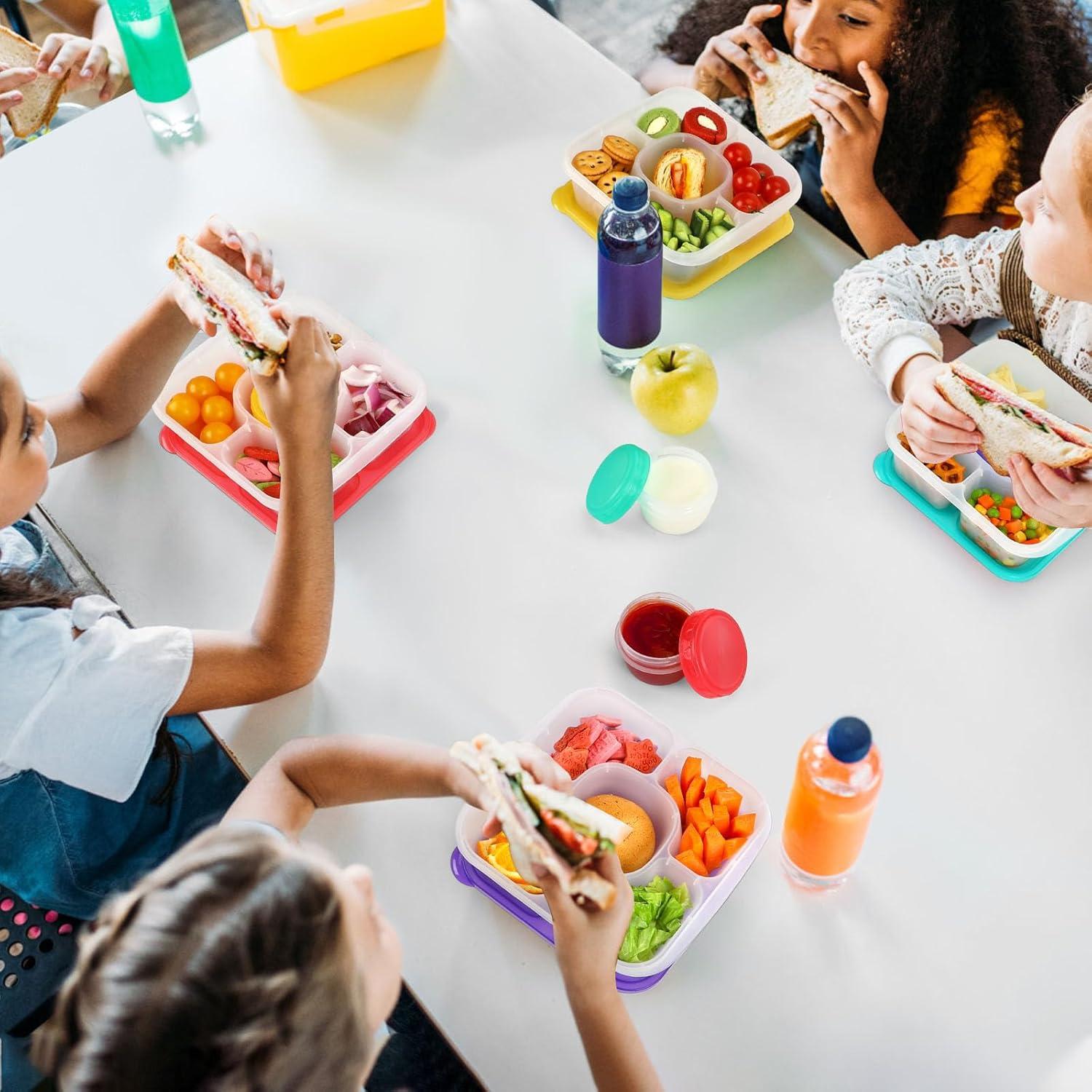 Caperci Bento Box 5 Compartimentos Sin BPA - Set 4 Colores