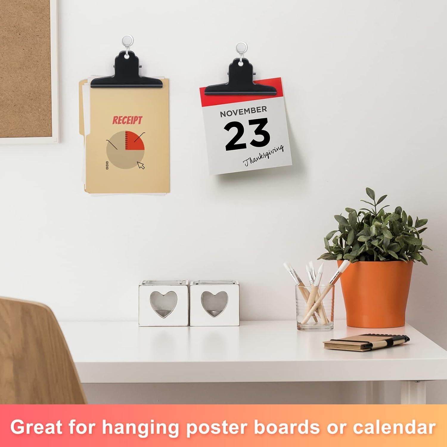 Clips de Metal Bulldog Coideal Negros 10 Pcs 10 cm Grandes