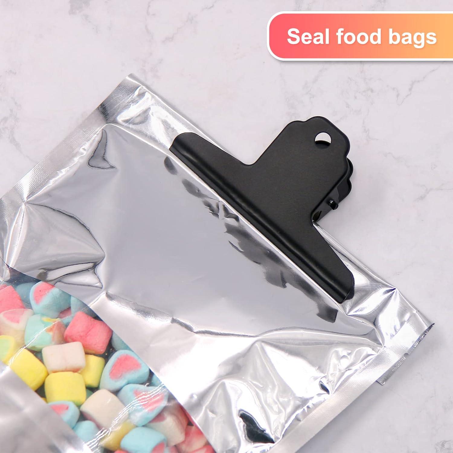 Clips de Metal Bulldog Coideal Negros 10 Pcs 10 cm Grandes