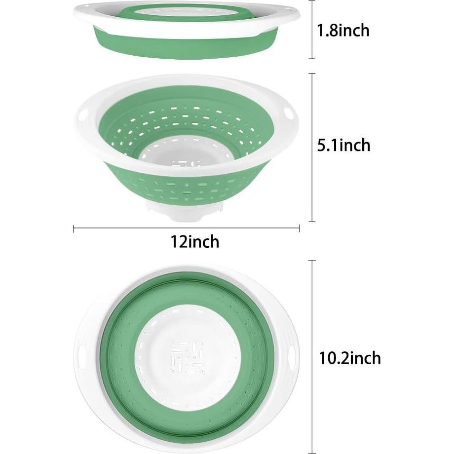 Colador Plegable QiMH 5 Cuartos Verde Hierba Libre BPA