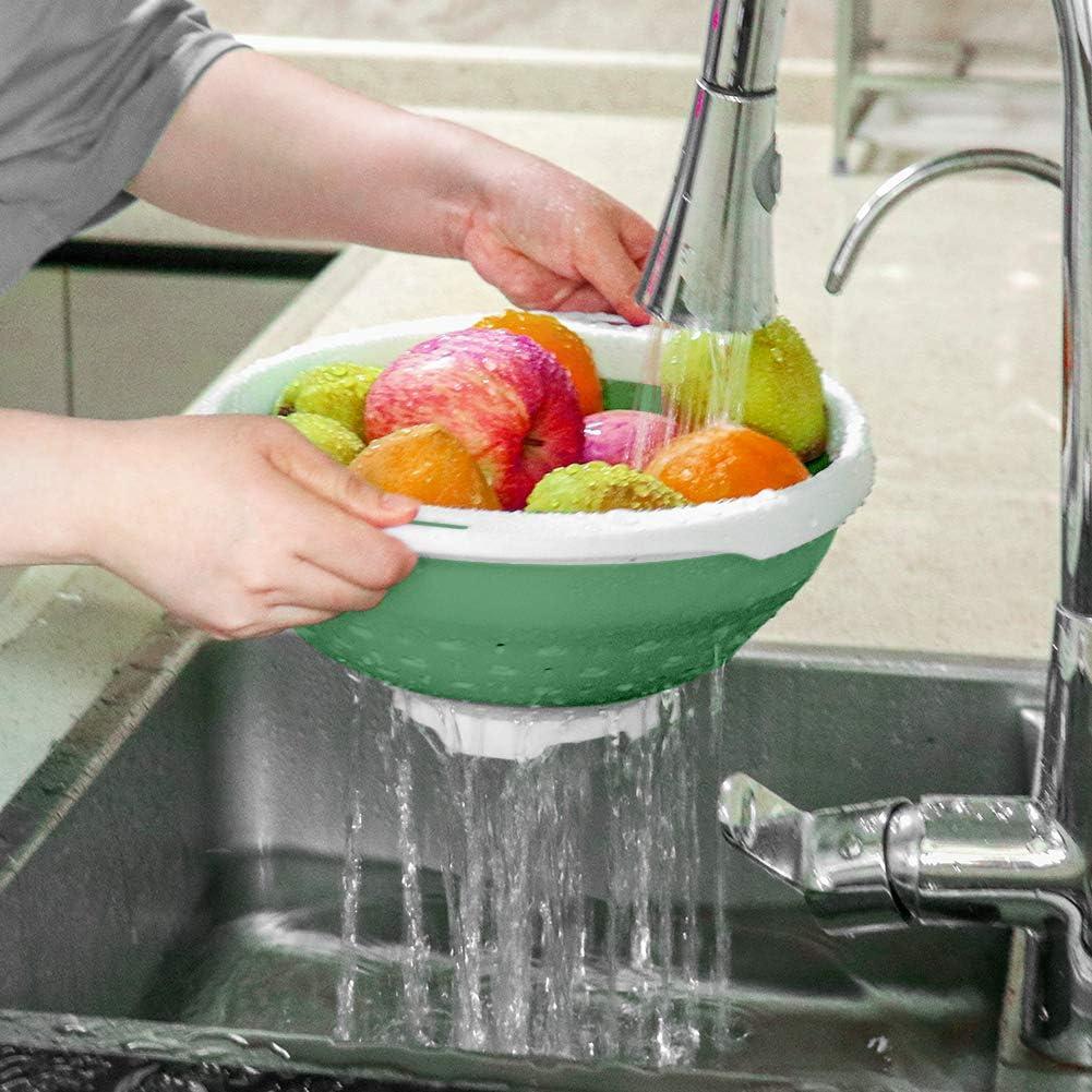 Colador Plegable QiMH 5 Cuartos Verde Hierba Libre BPA