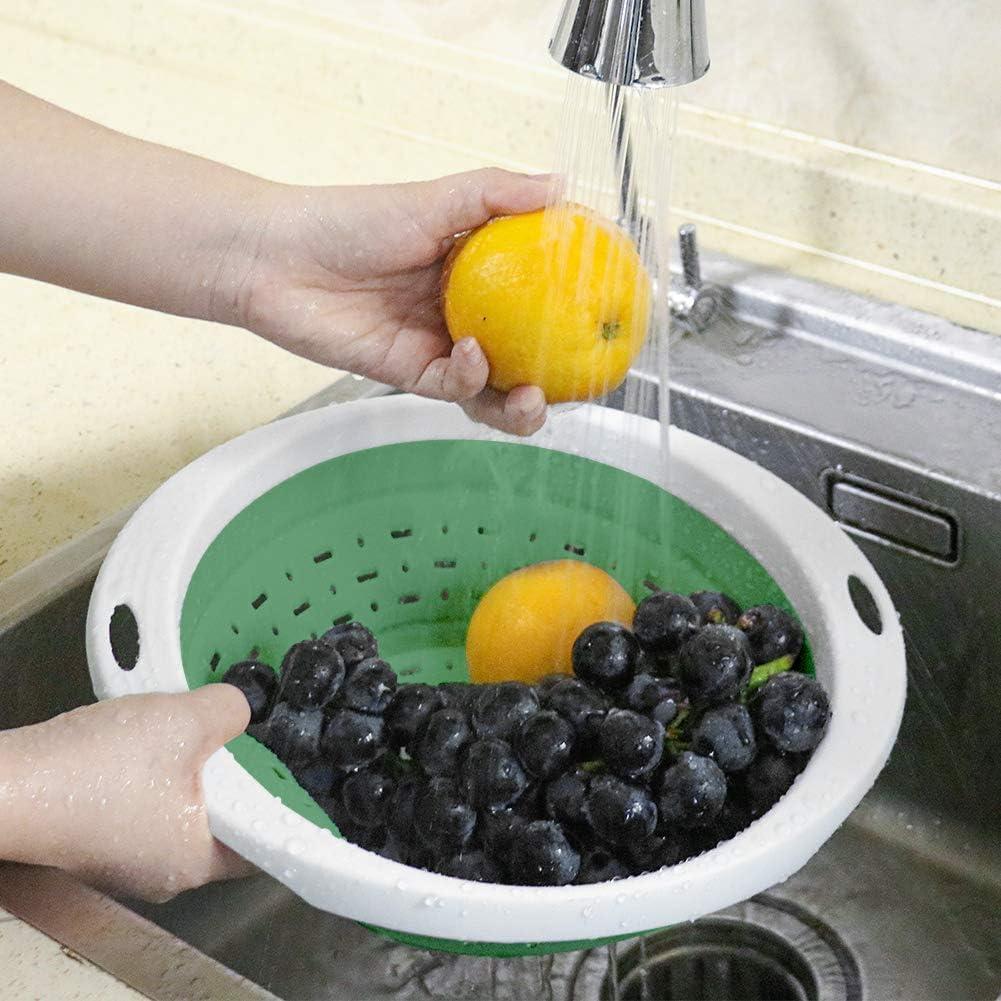 Colador Plegable QiMH 5 Cuartos Verde Hierba Libre BPA