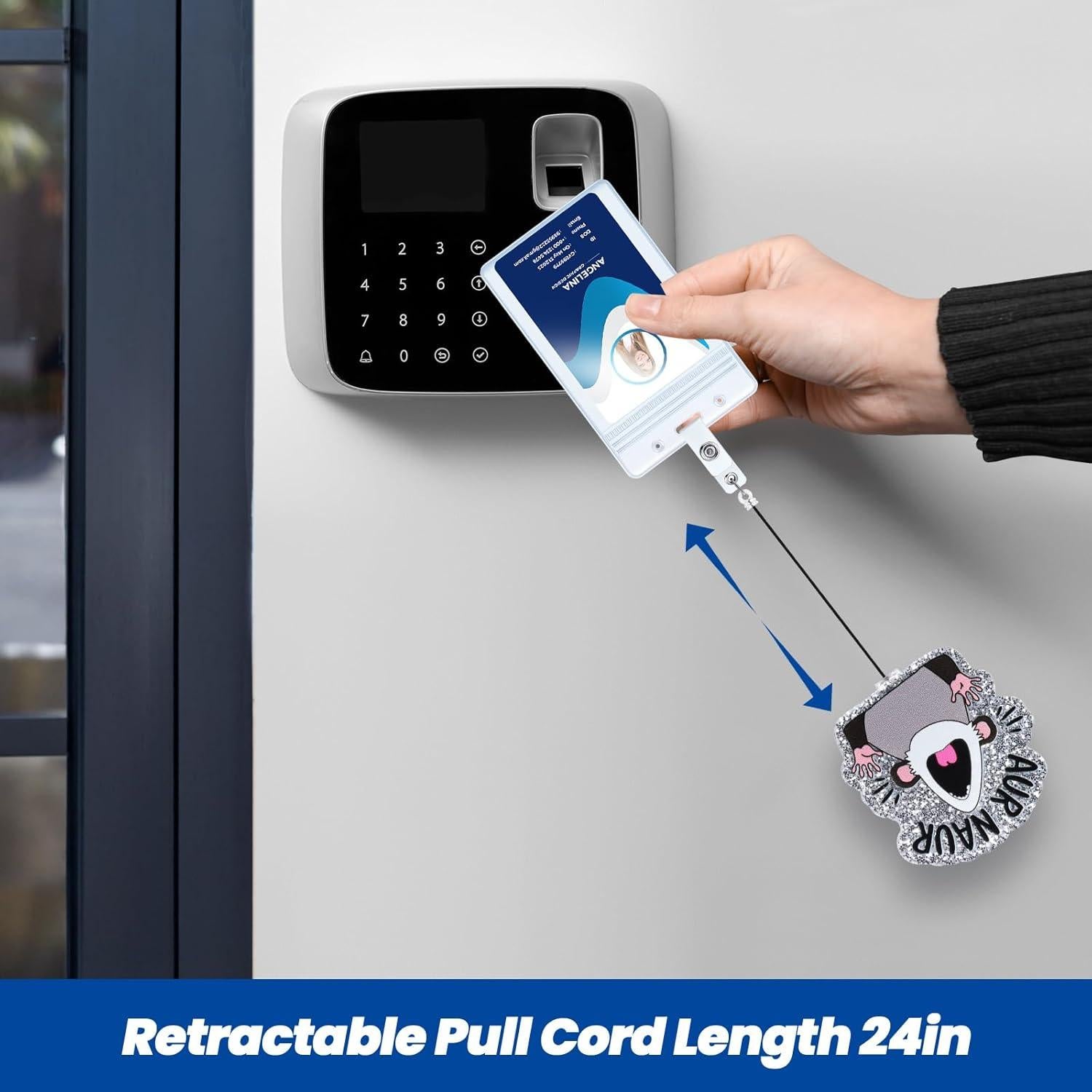 Insignia Divertida de Enfermera BVIIE con Clip Retráctil