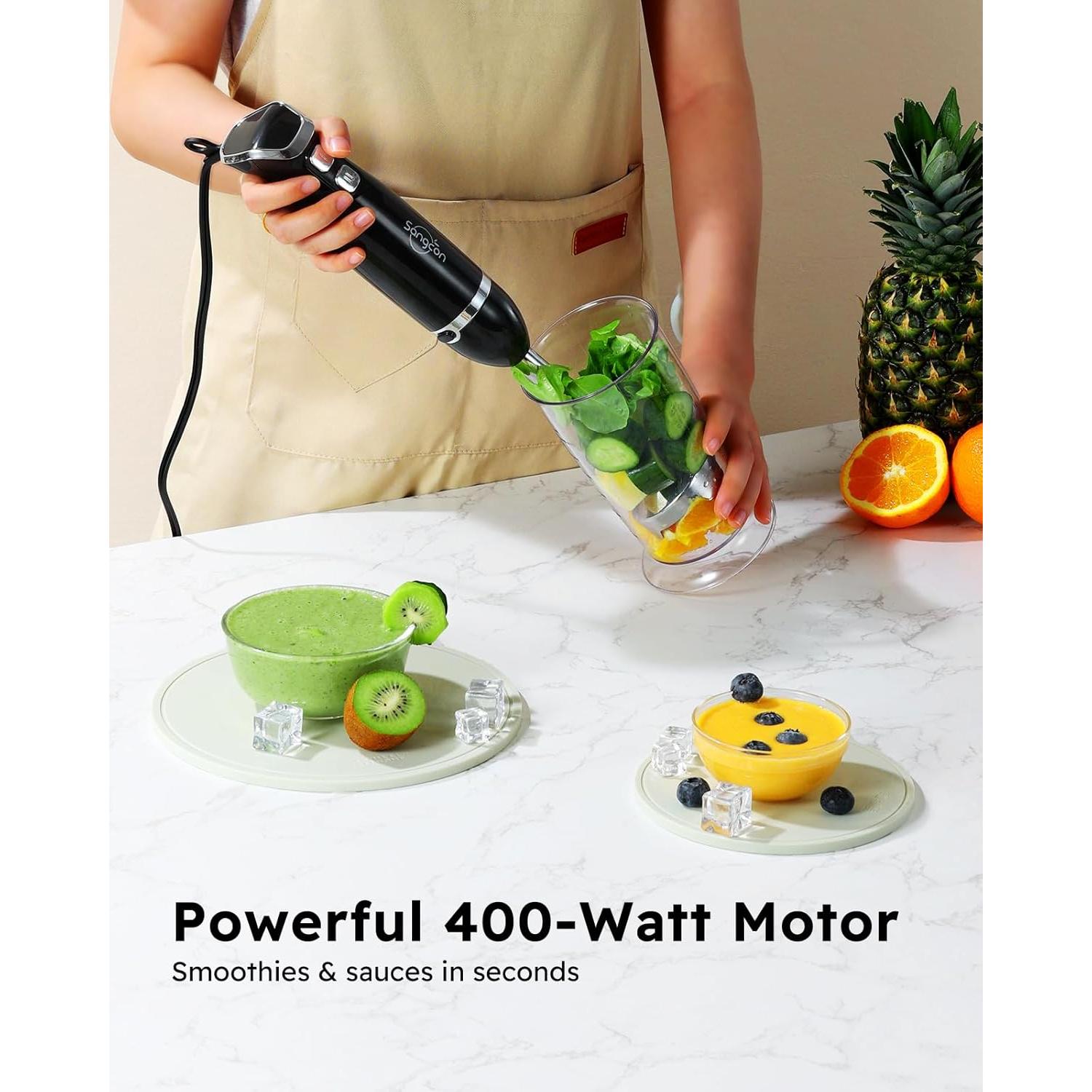 Batidora de Mano Sangcon 3 en 1 400W con Accesorios - Negro