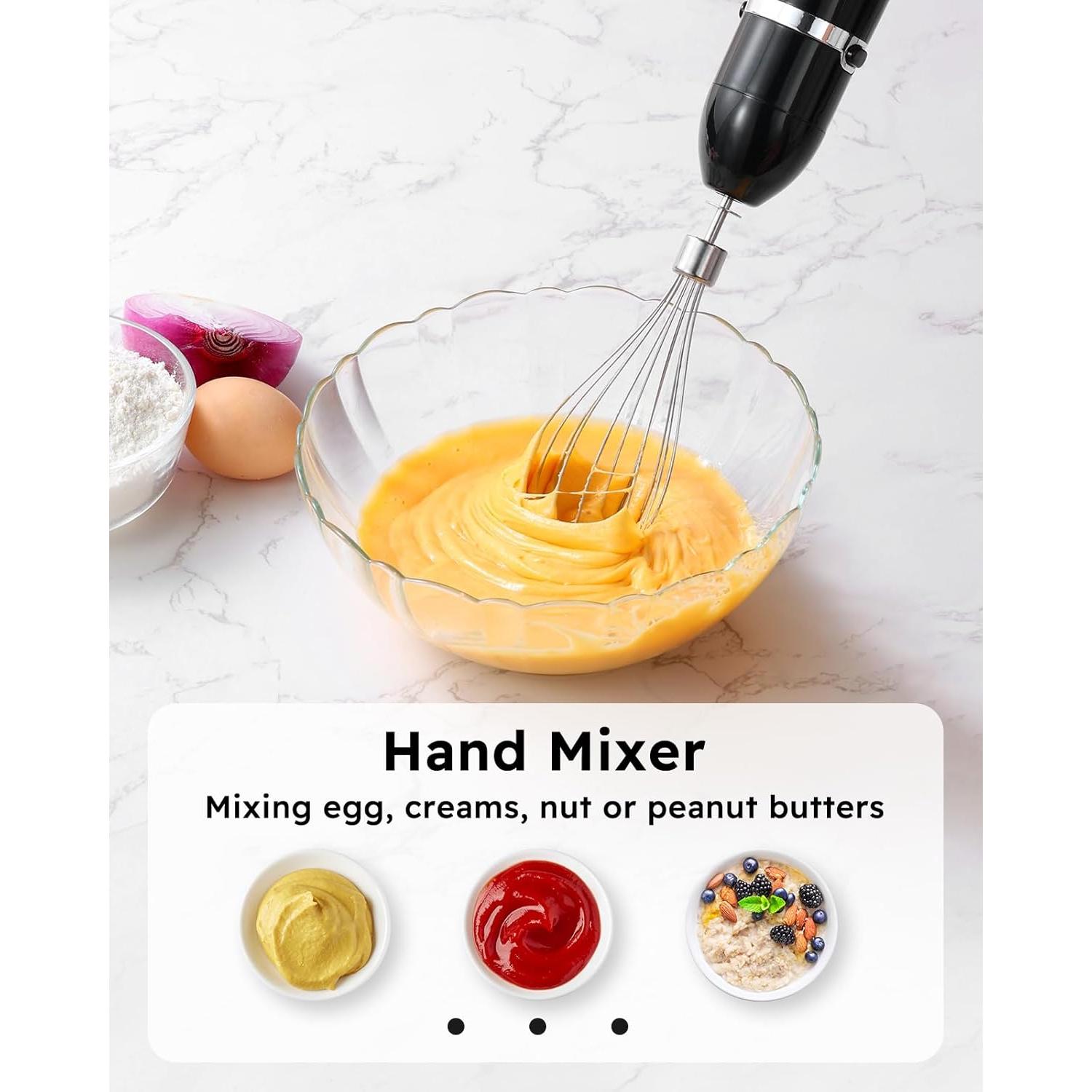 Batidora de Mano Sangcon 3 en 1 400W con Accesorios - Negro