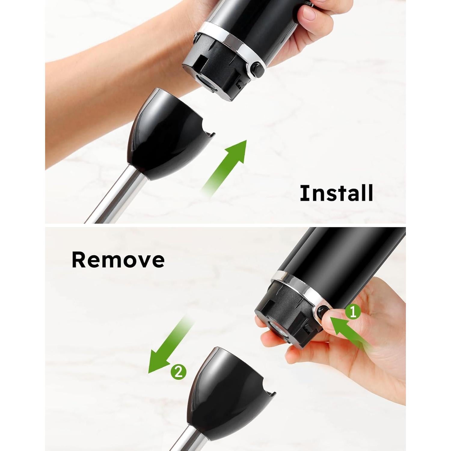 Batidora de Mano Sangcon 3 en 1 400W con Accesorios - Negro