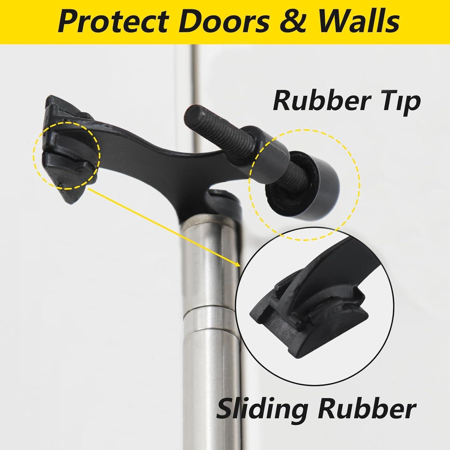 Paradas de Puerta con Pin de Bisagra Home Master 8 Pack Negro