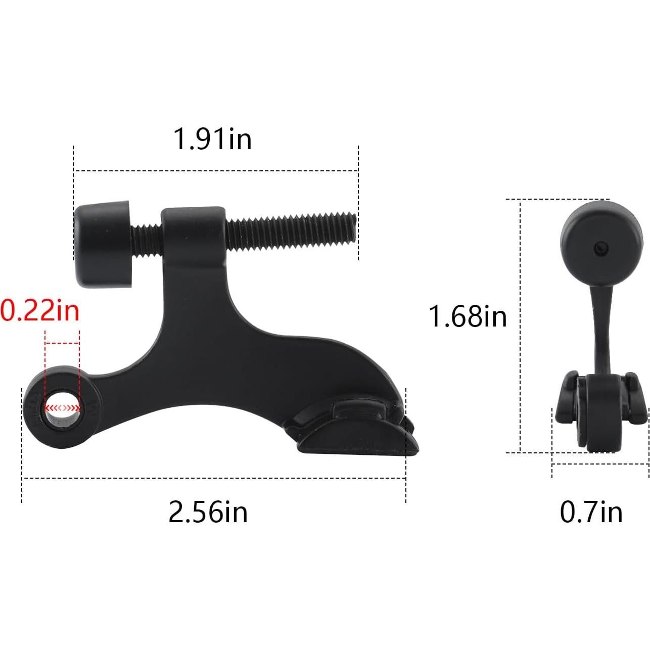 Paradas de Puerta con Pin de Bisagra Home Master 8 Pack Negro