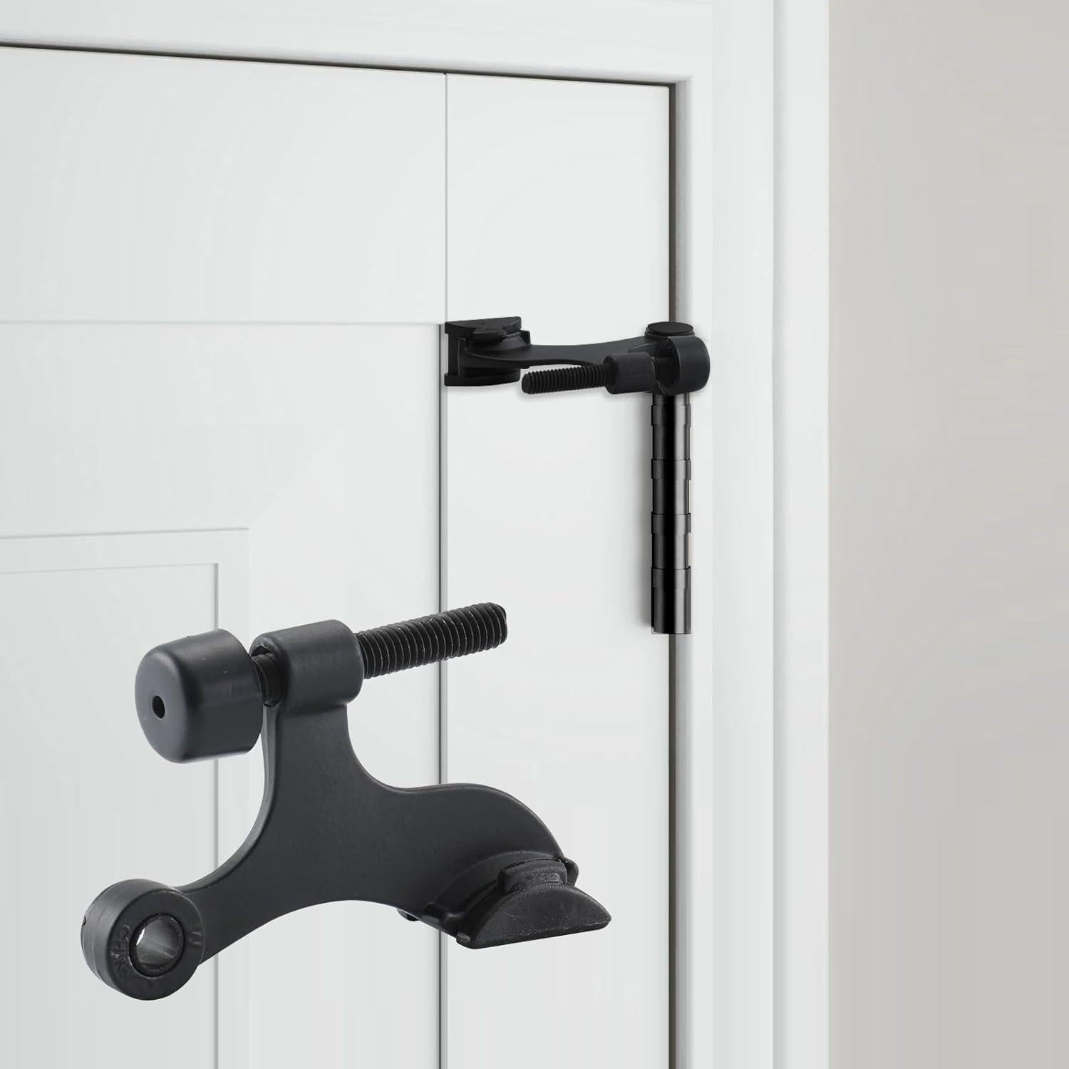 Paradas de Puerta con Pin de Bisagra Home Master 8 Pack Negro