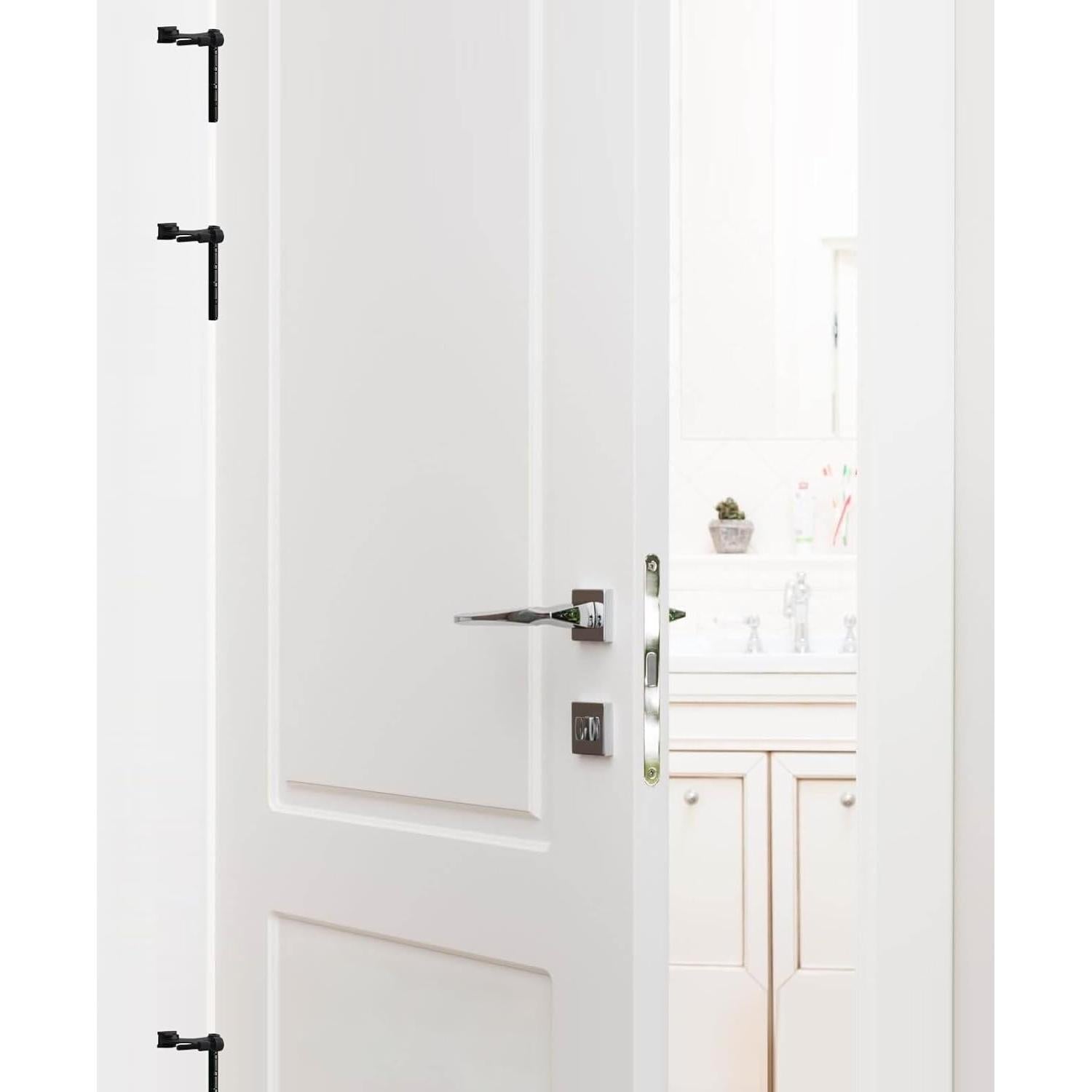 Paradas de Puerta con Pin de Bisagra Home Master 8 Pack Negro