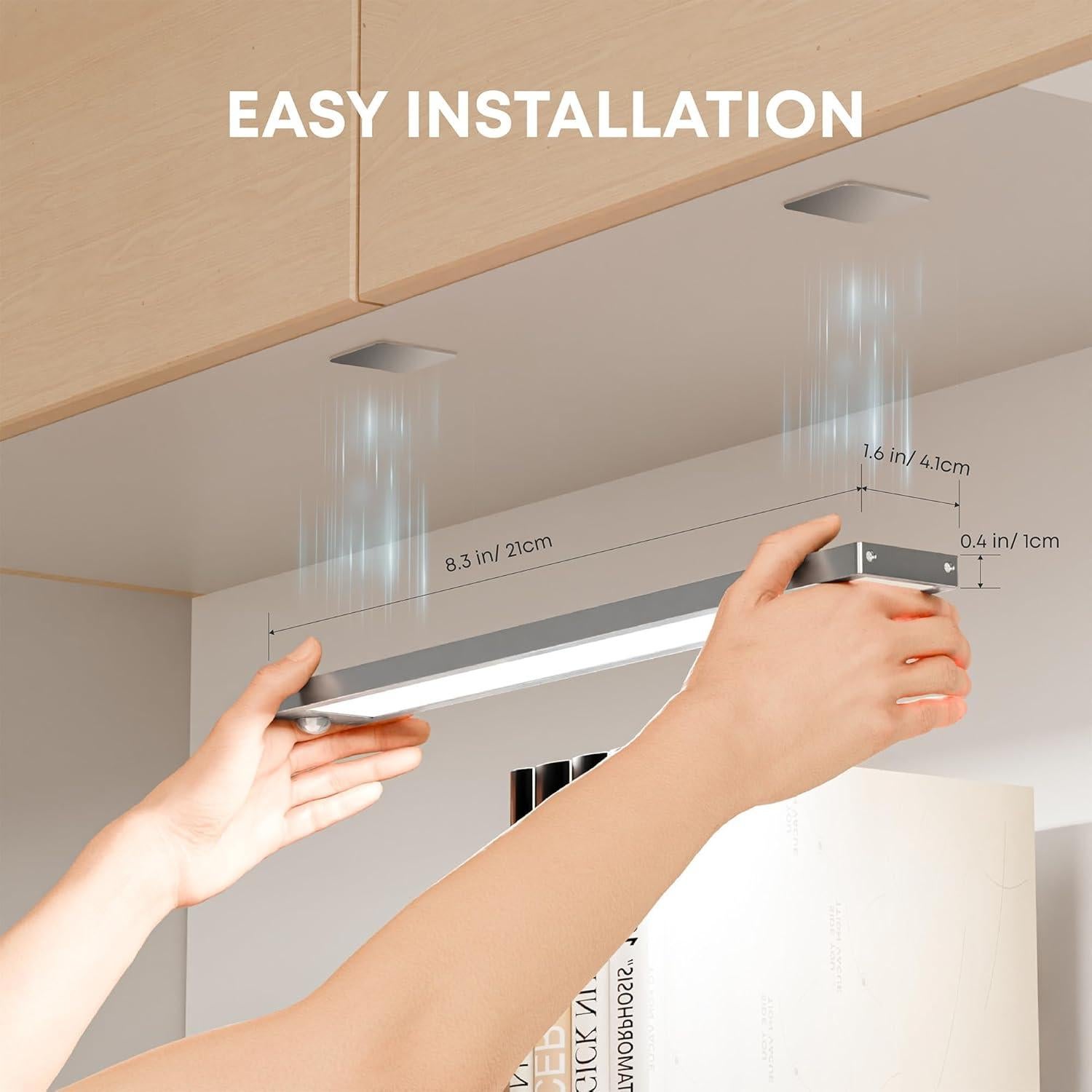 Luces LED Bajo Gabinete LROLTEF 21cm Sensor Movimiento 1500mAh