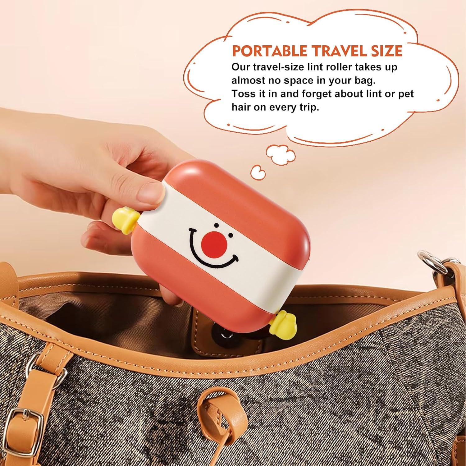 Rodillo de Pelusa Mini Reutilizable JXMLTT Rojo 17cm