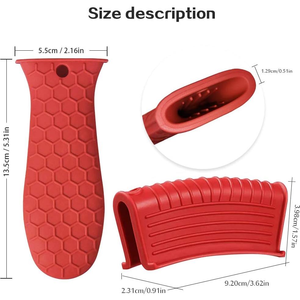 Paquete de 8 Cubiertas de Mango de Silicona BEEK Antideslizantes